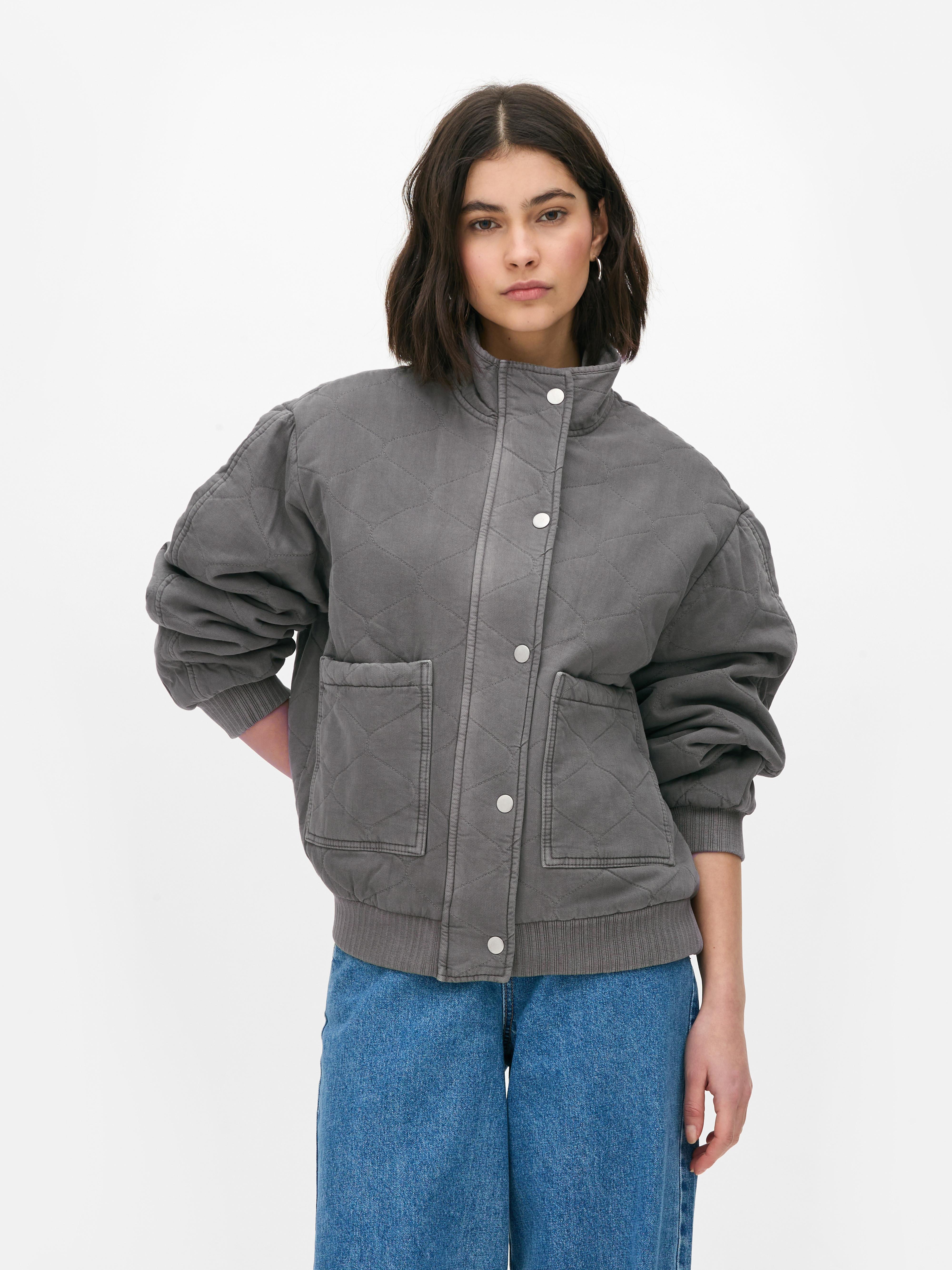 Quilted Bomber Jacket