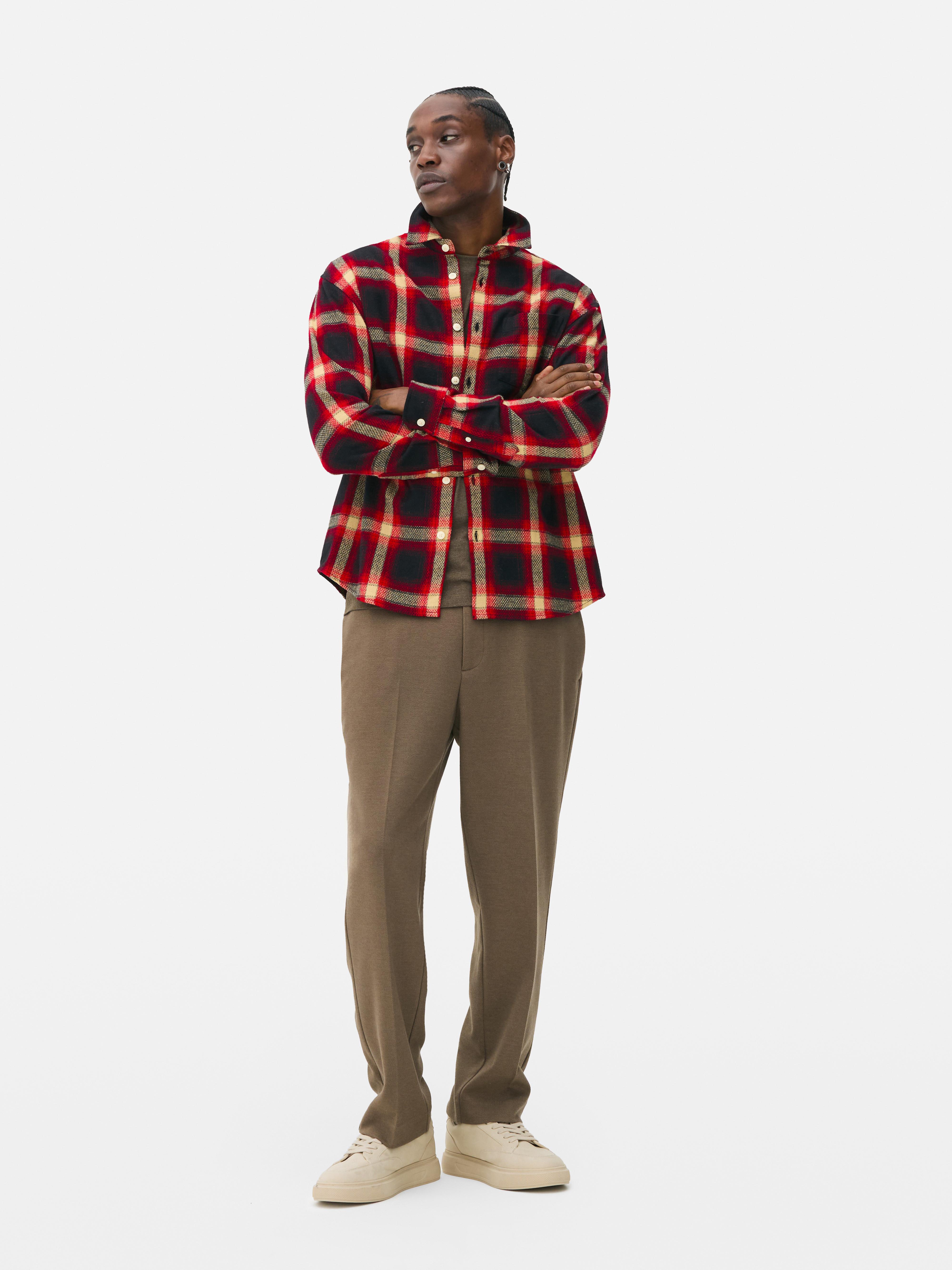 Camisa cuadros borrego sales