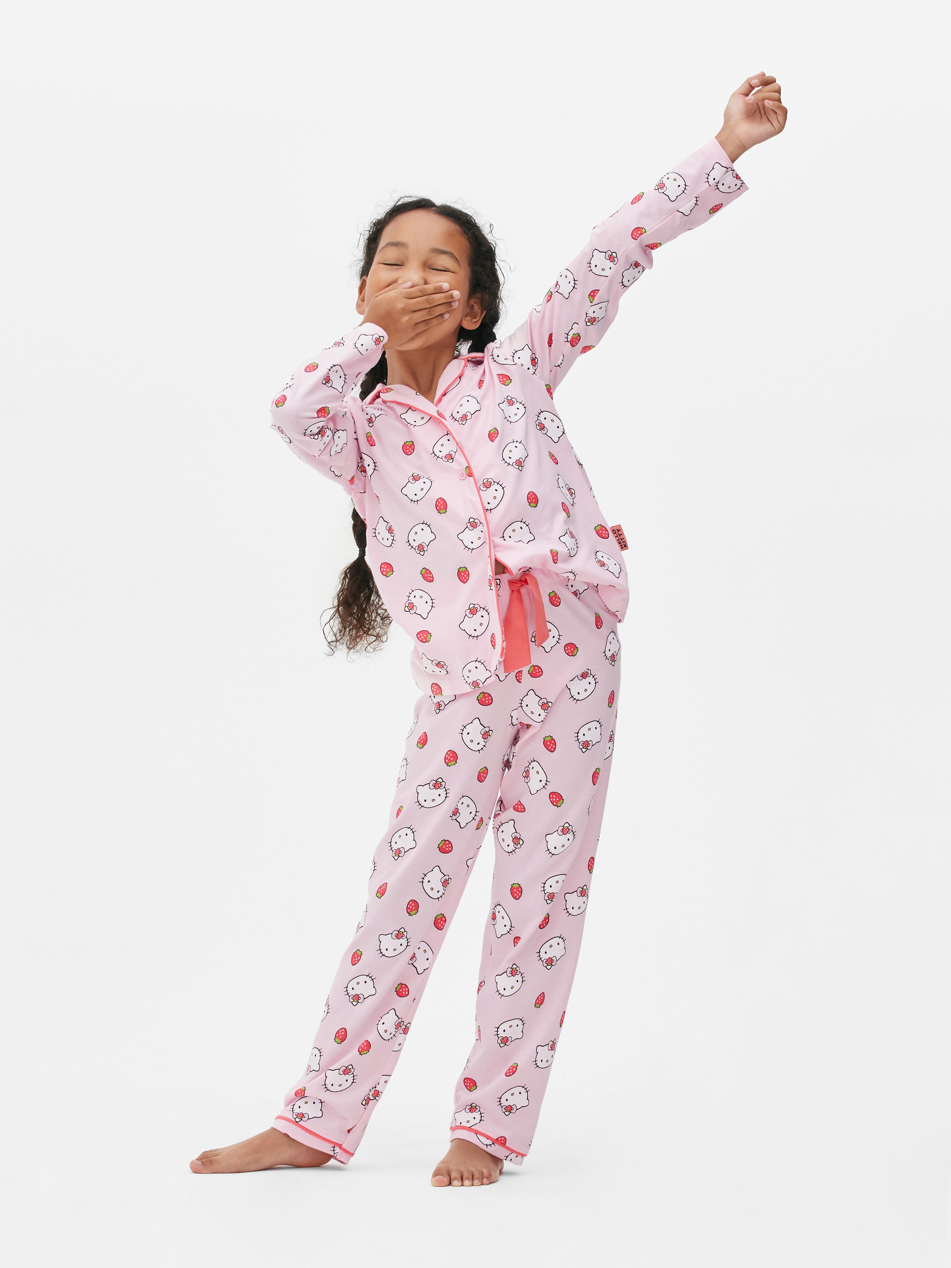 Girls Pink Hello Kitty Long Sleeve Pyjamas Primark