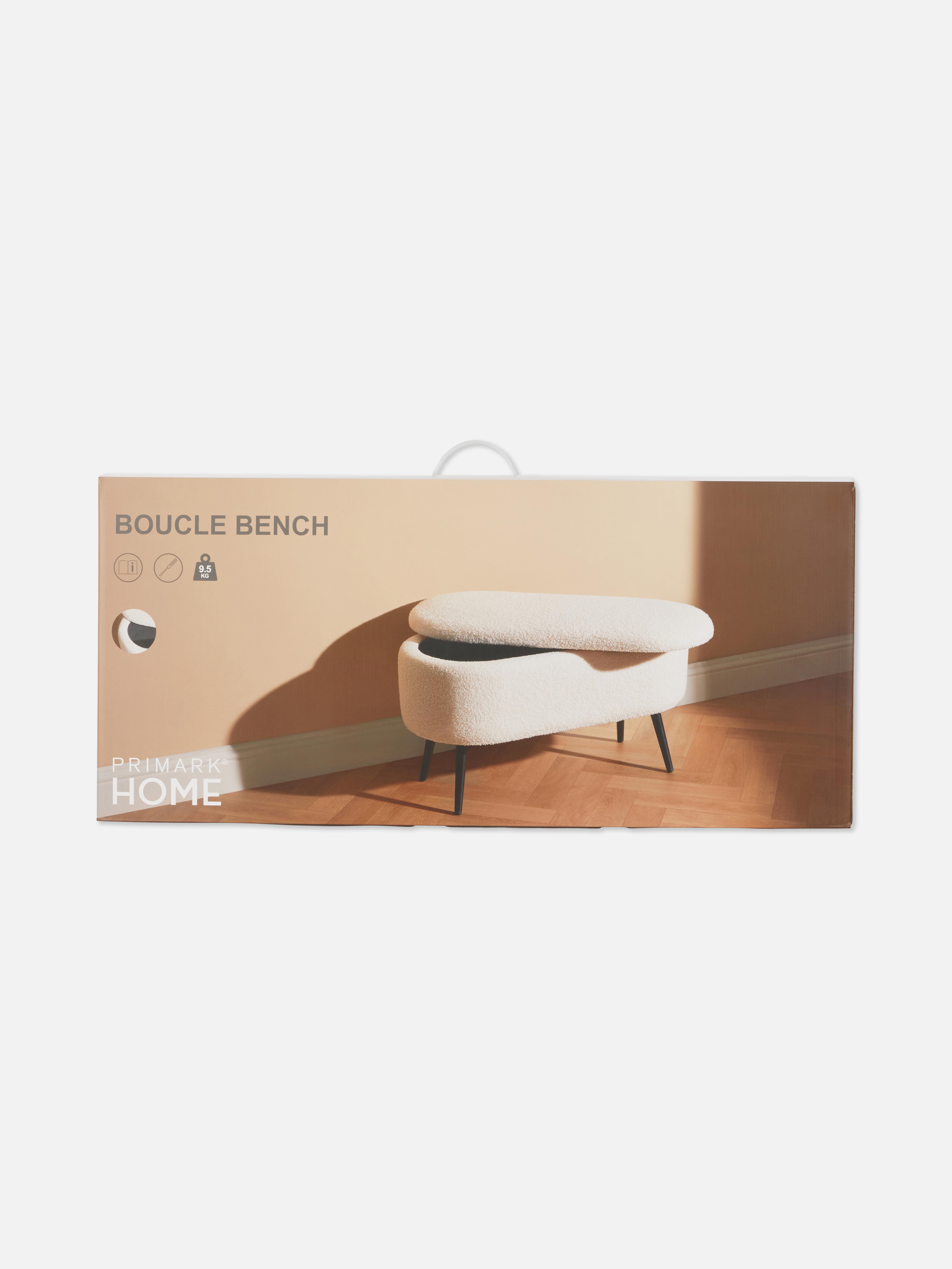 Banco arrumação bouclé