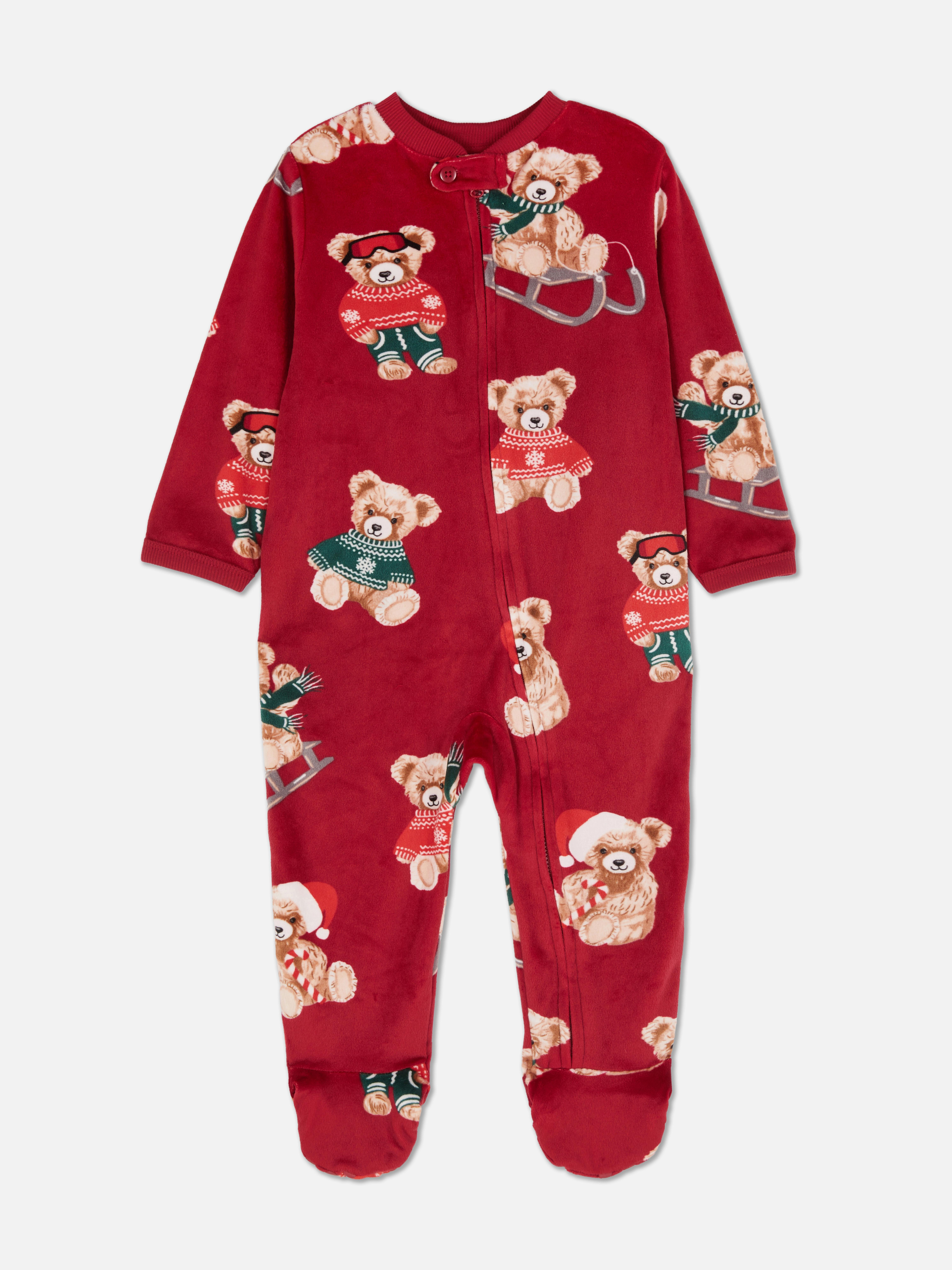 6-36mths | Baby's Bear Family Twinning Sleepsuit