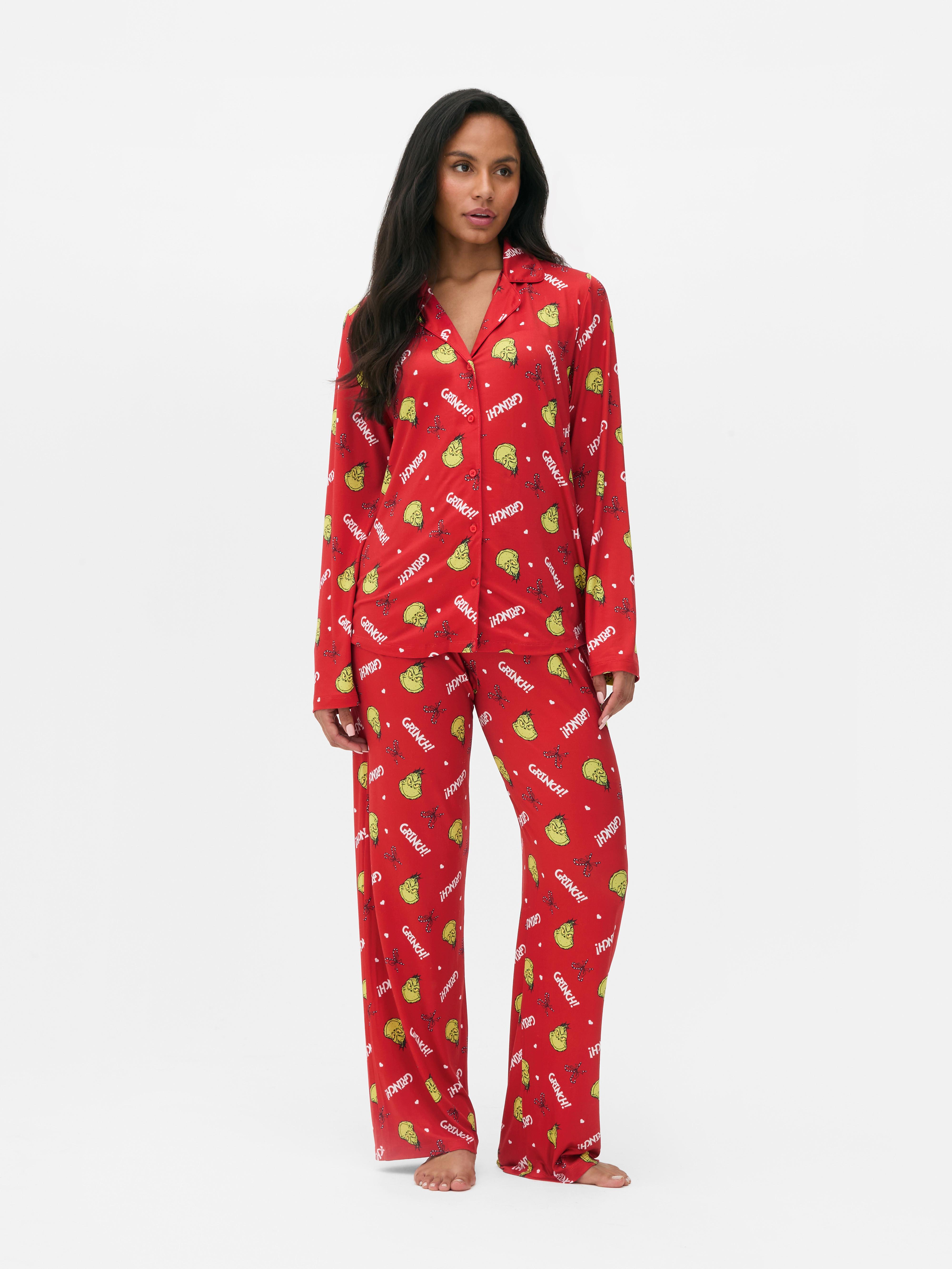 Women s Red Unisex The Grinch Family Twinning Pyjamas Penneys