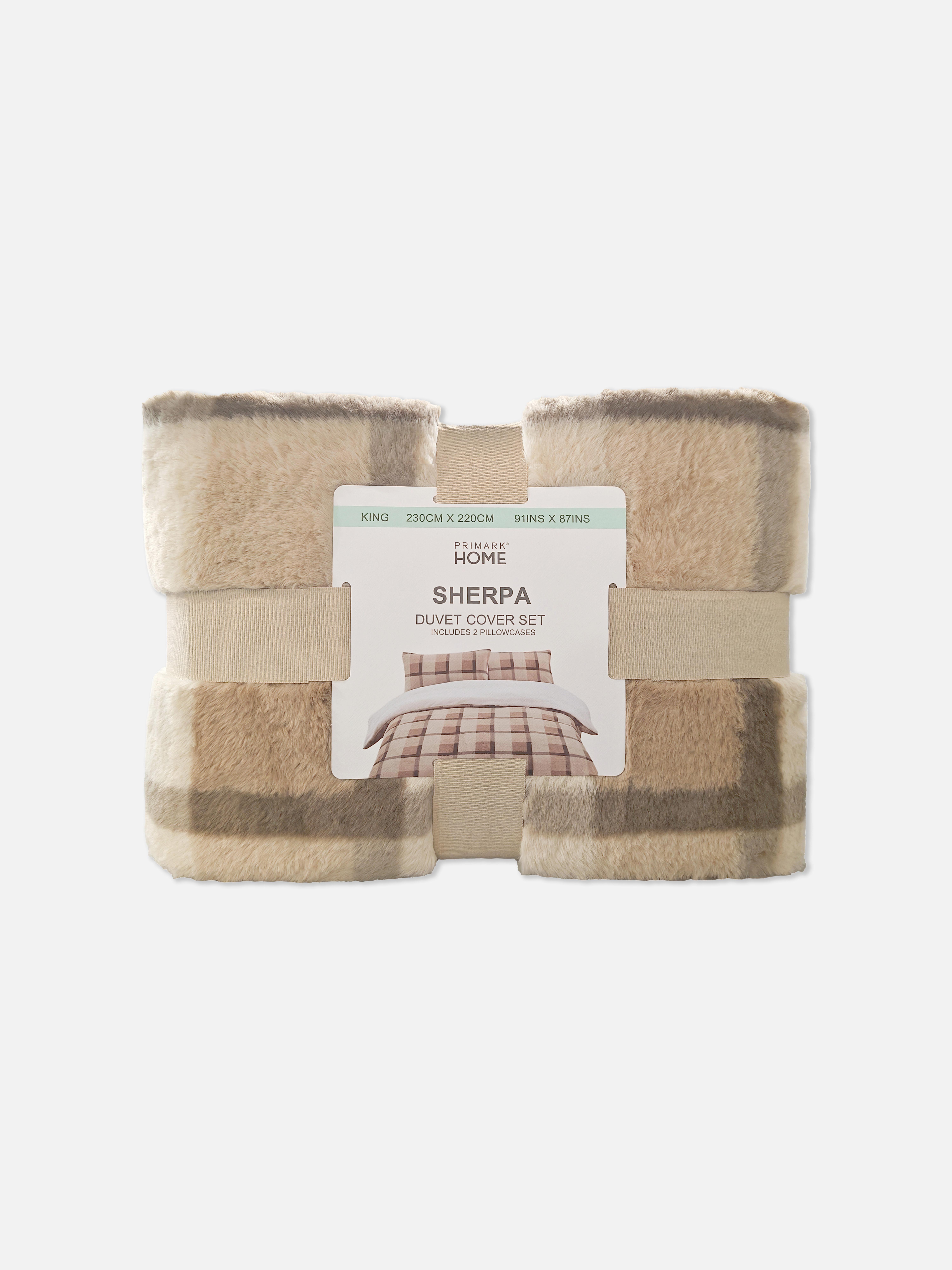 Natural Checked Soft King Duvet Cover Set Penneys