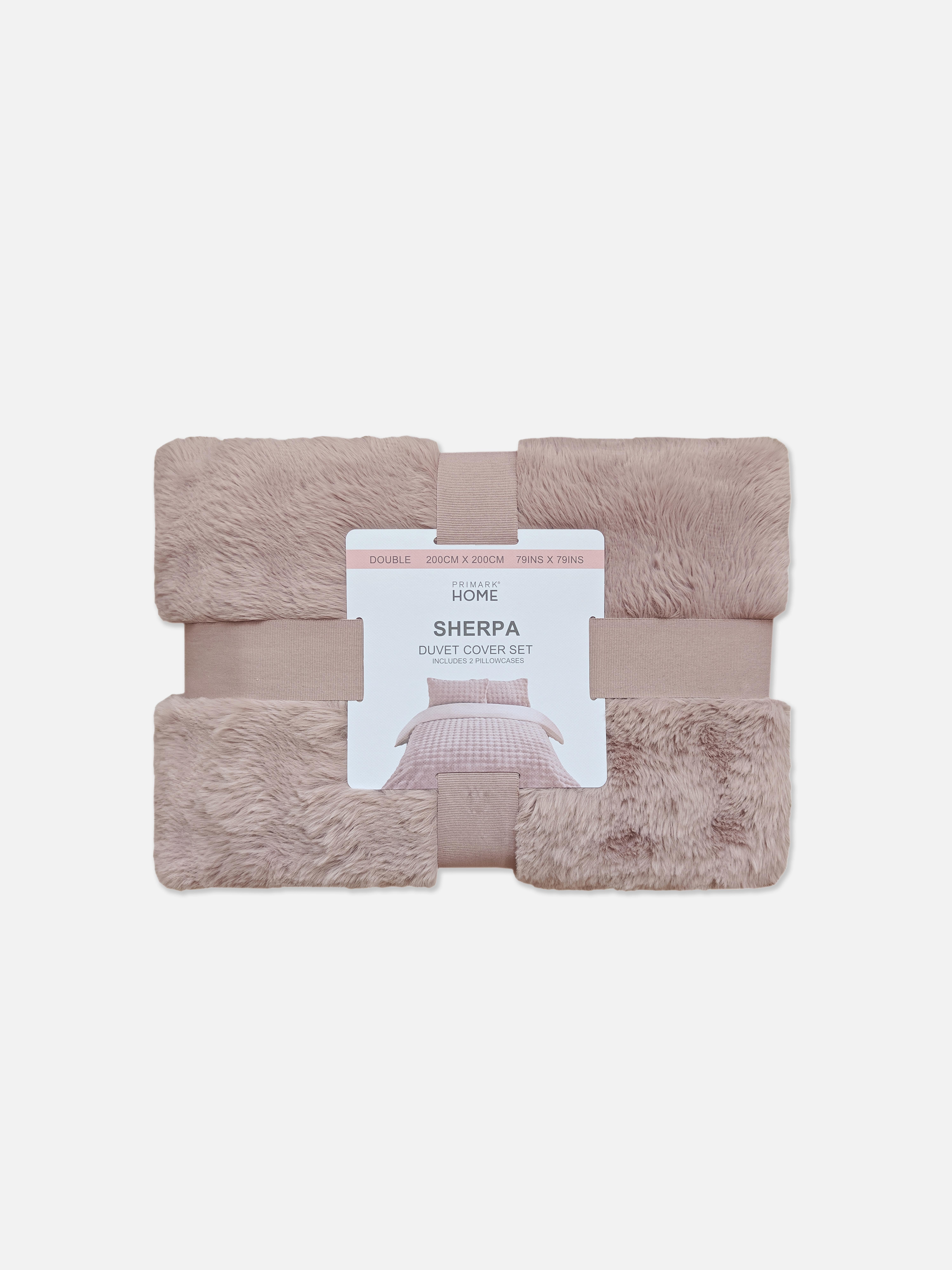 Pink Bubble Texture Fleece Double Duvet Cover Set Penneys