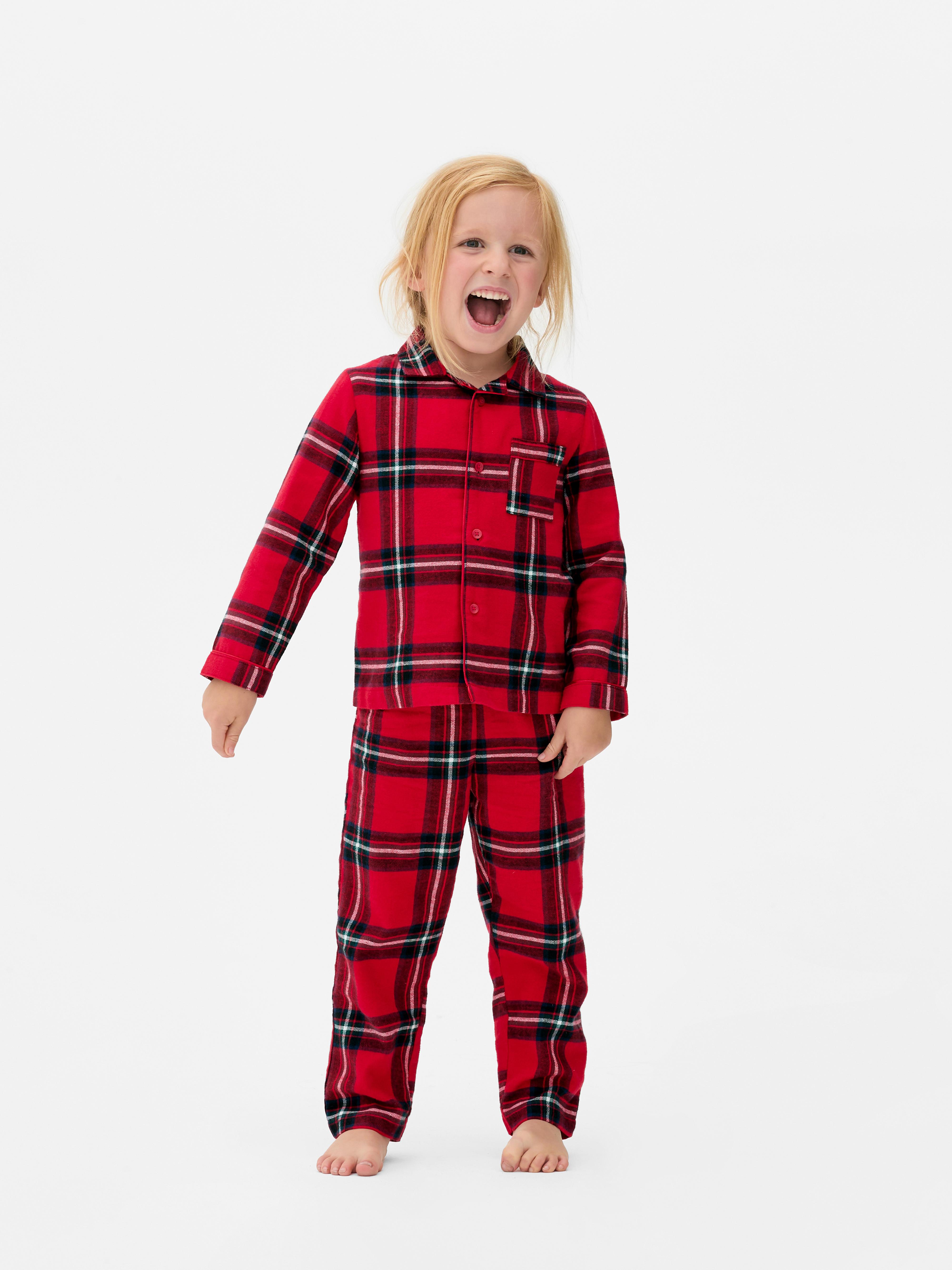 Girls Red Kids Checked Family Pyjamas Primark