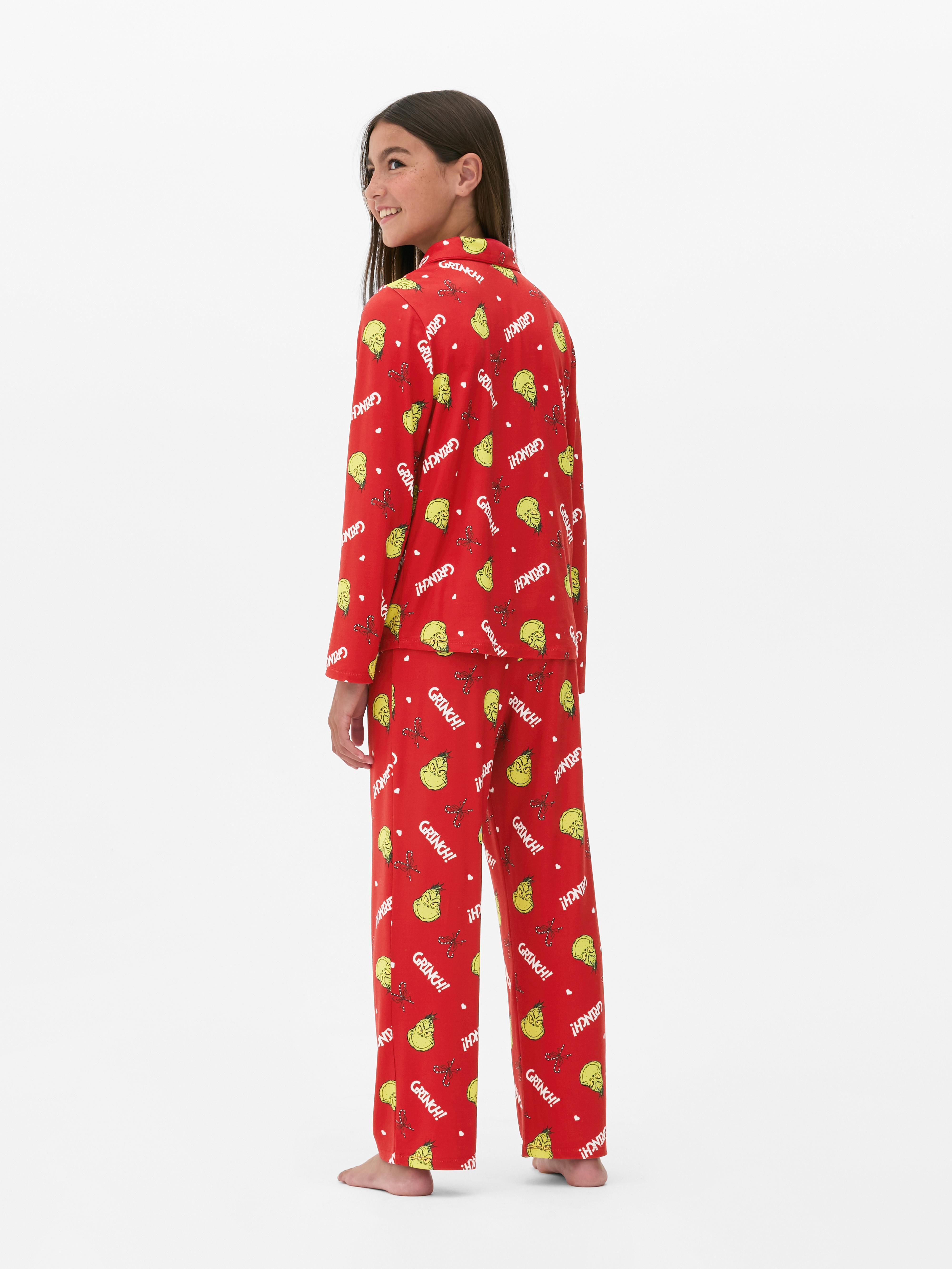 Girls Red Kids The Grinch Family Twinning Pyjamas Primark