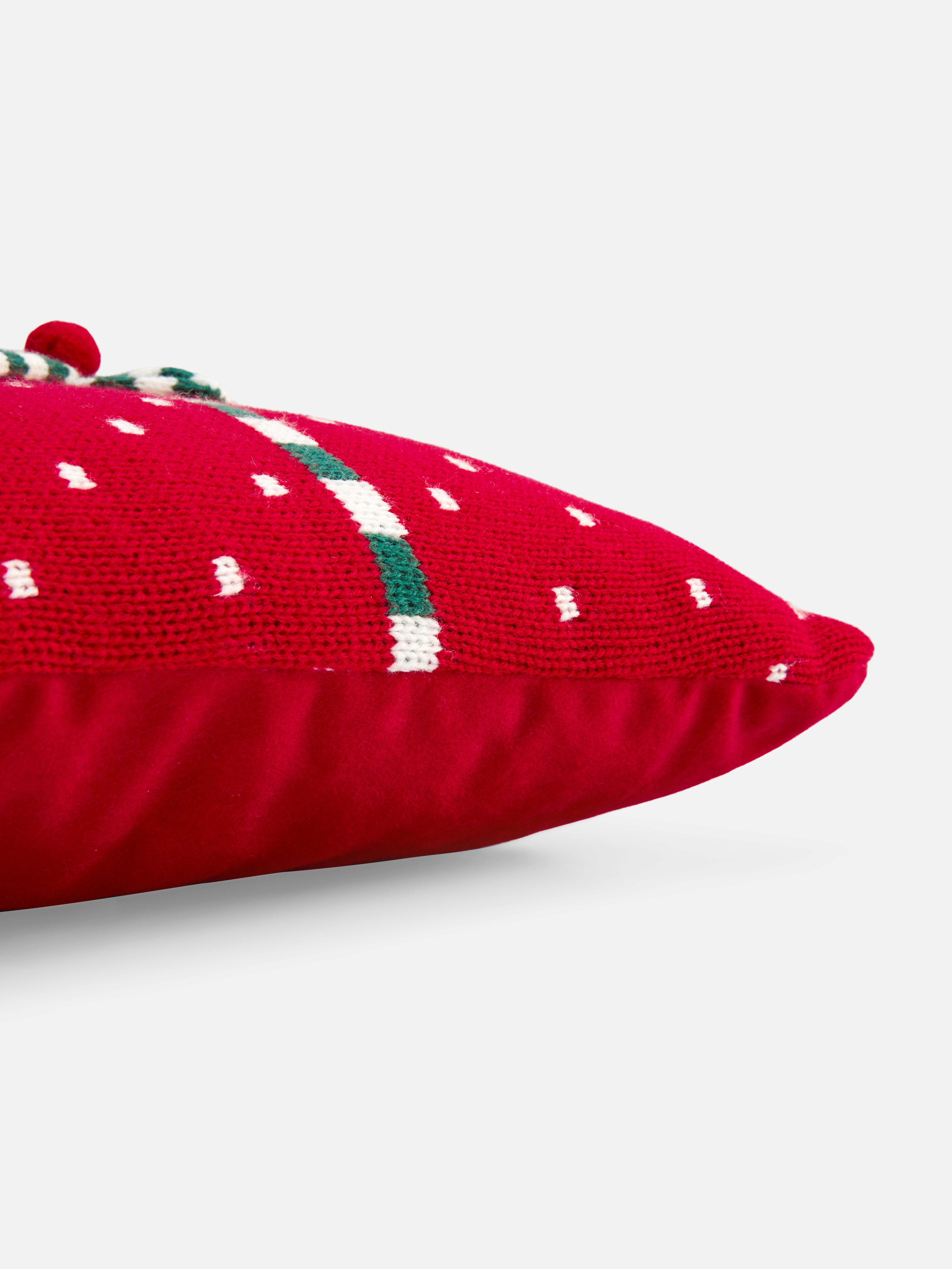 Red Christmas Present Square Cushion Primark