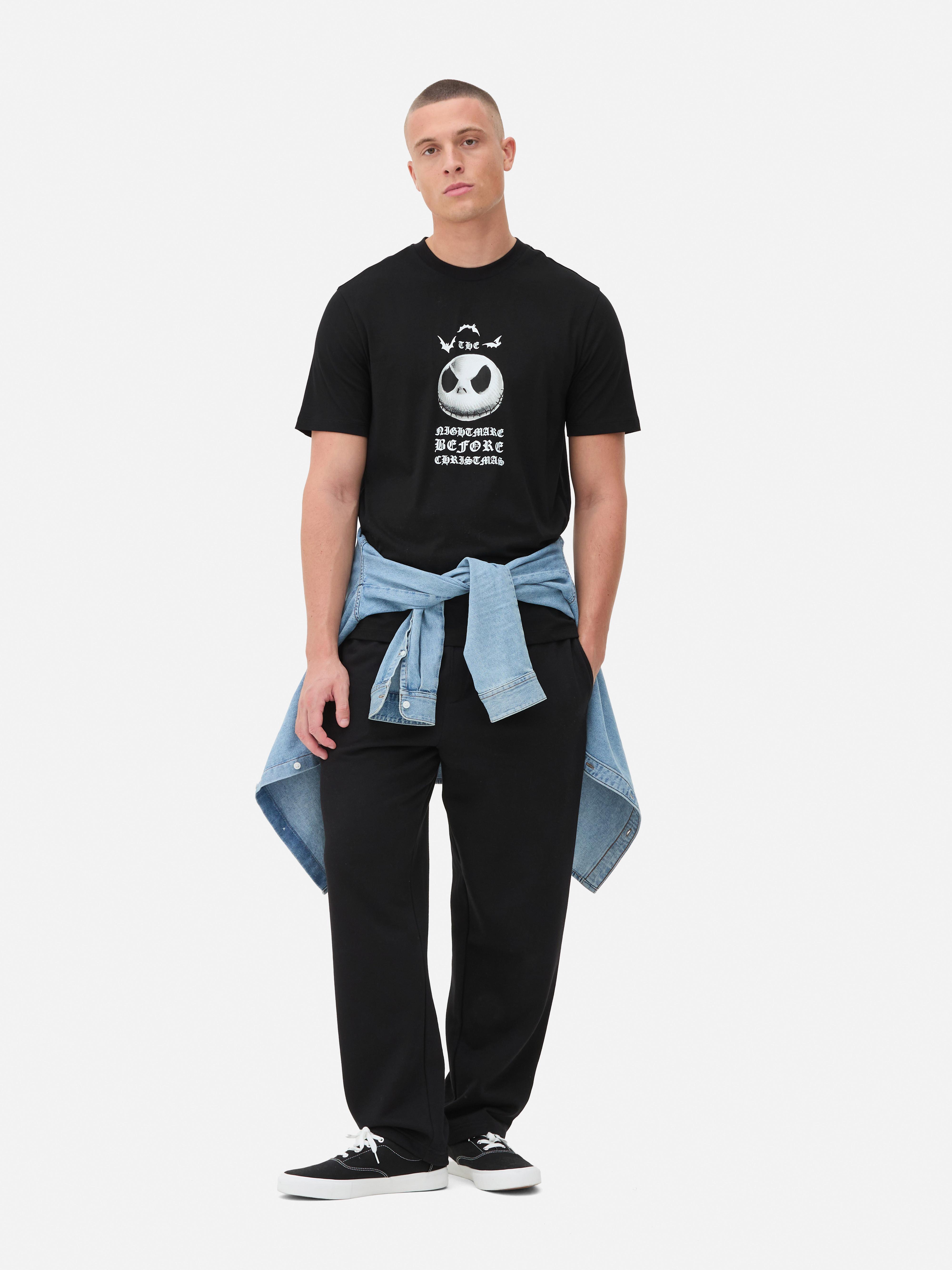 Men's Black Tim Burton’s The Nightmare Before Christmas TShirt Primark