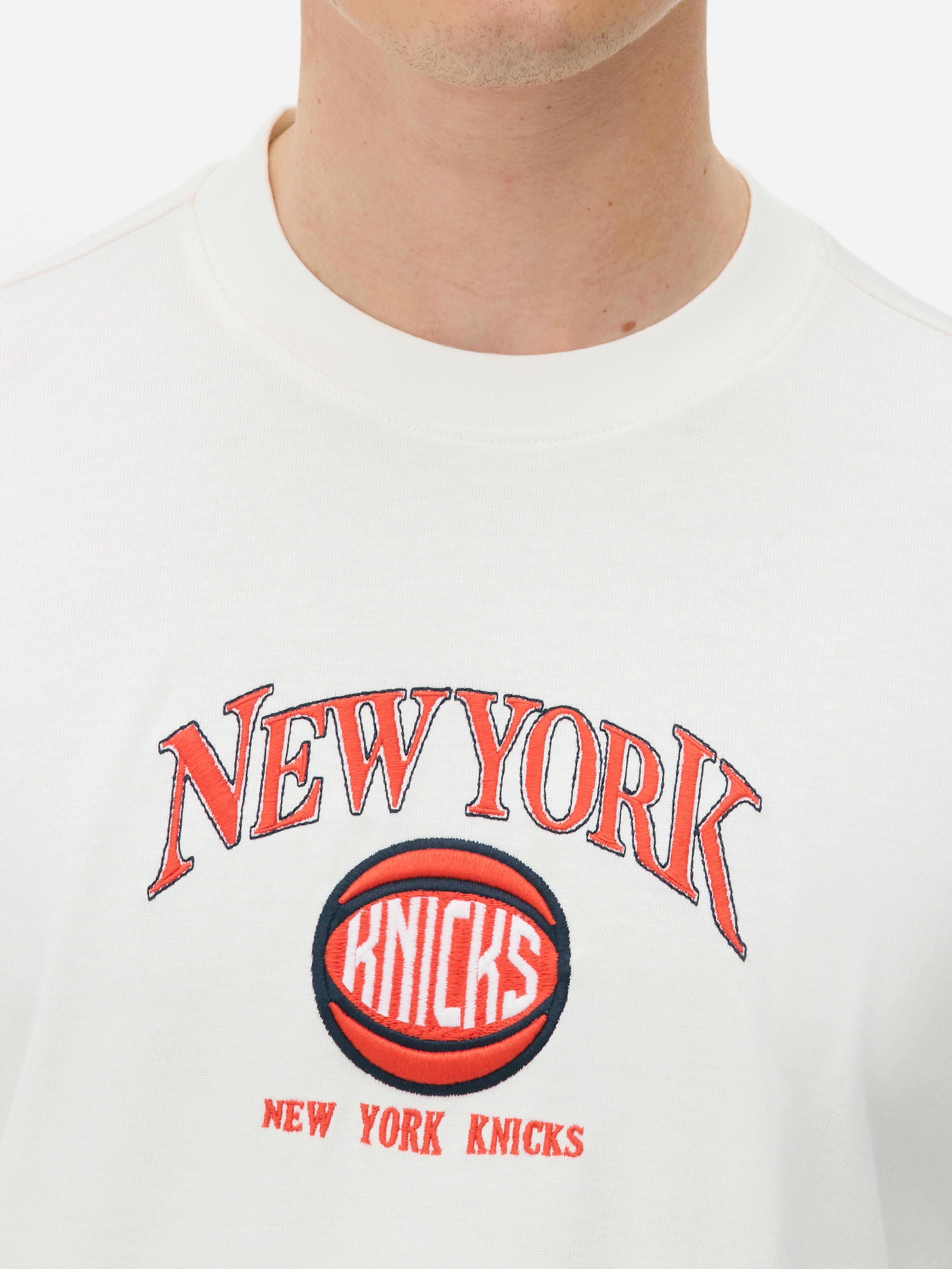 Mens Ecru NBA New York Knicks Print T Shirt Primark