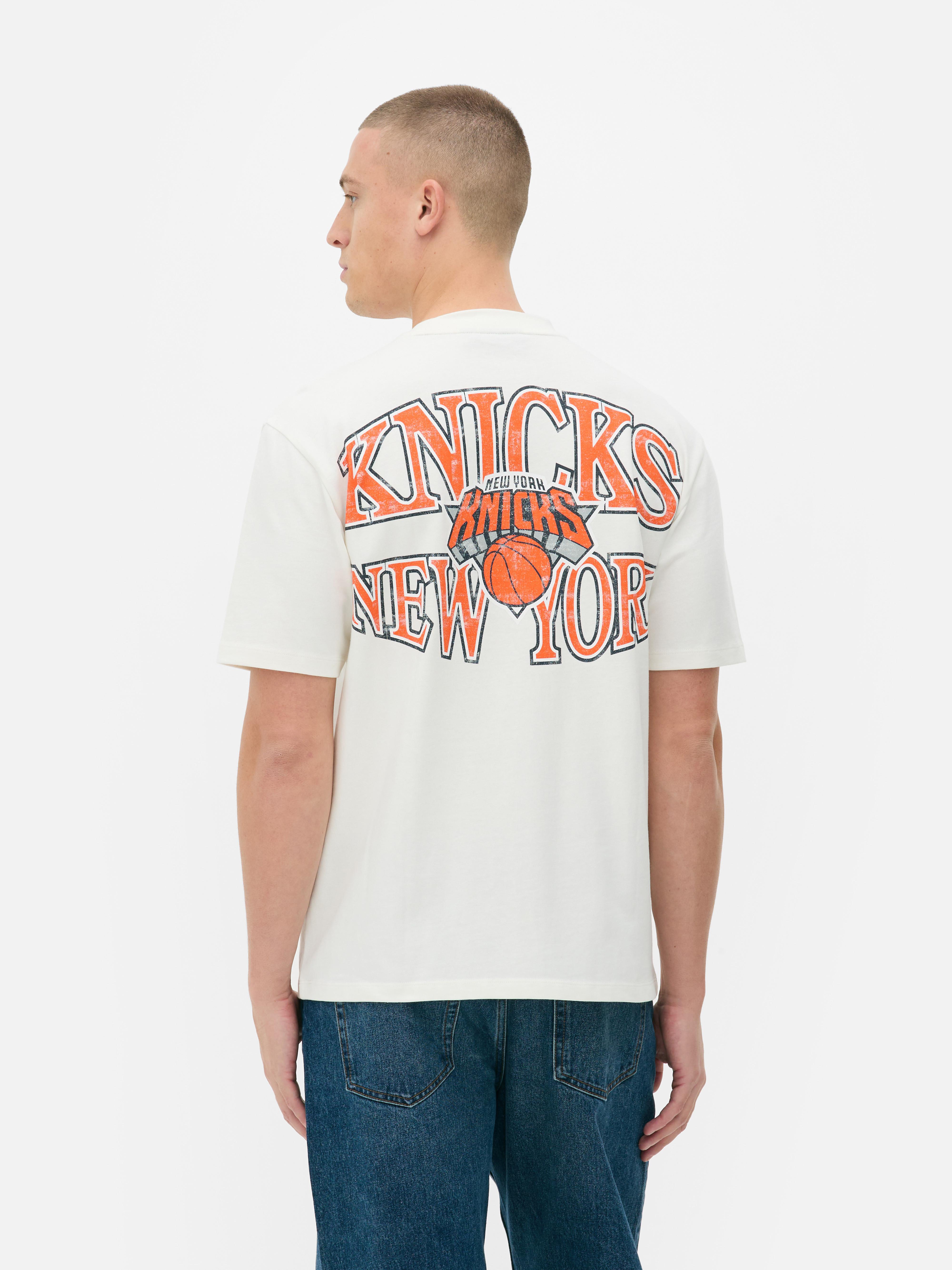 Mens Ecru NBA New York Knicks Print T Shirt Primark