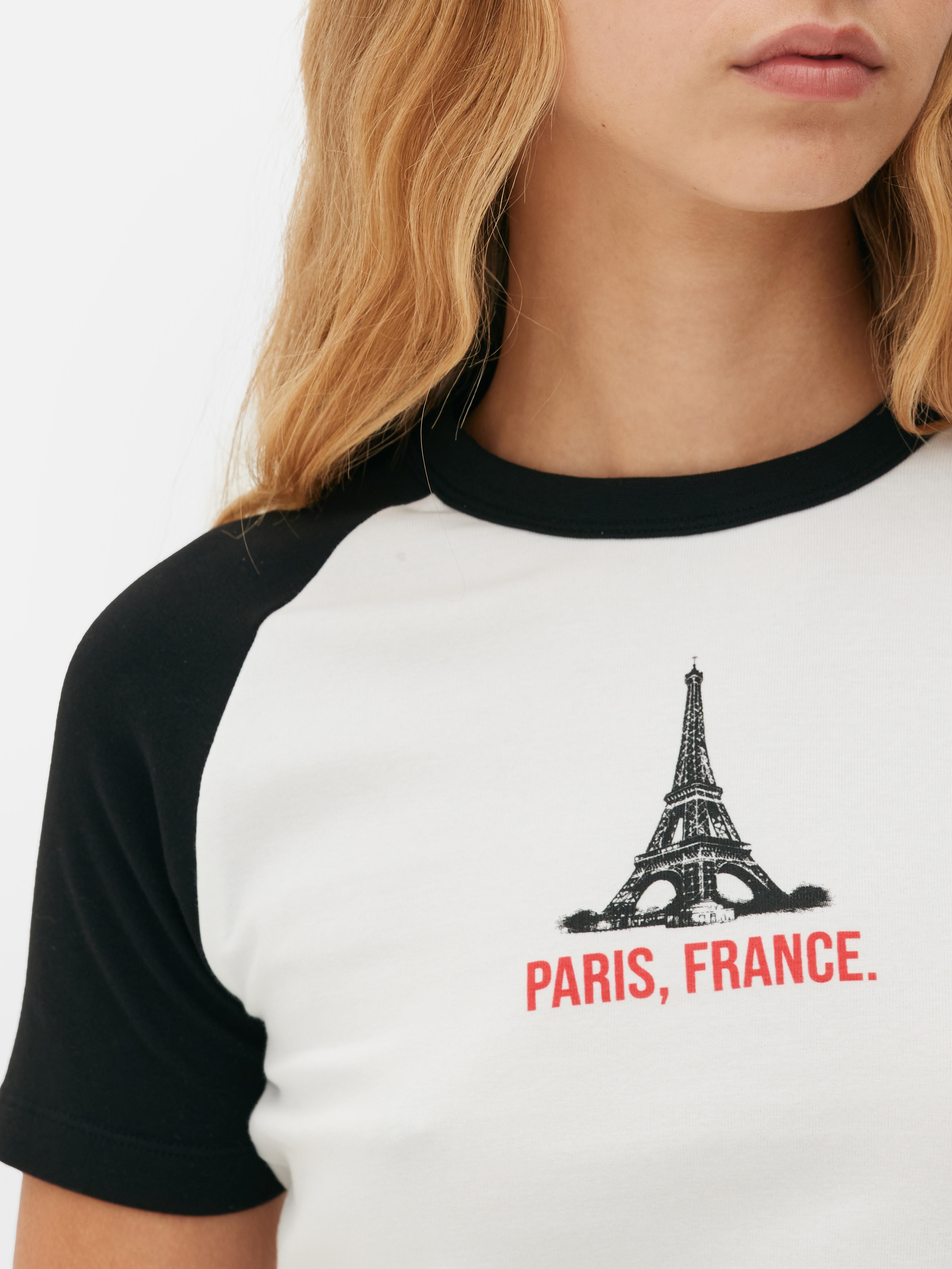 T-shirt court à manches raglan Paris