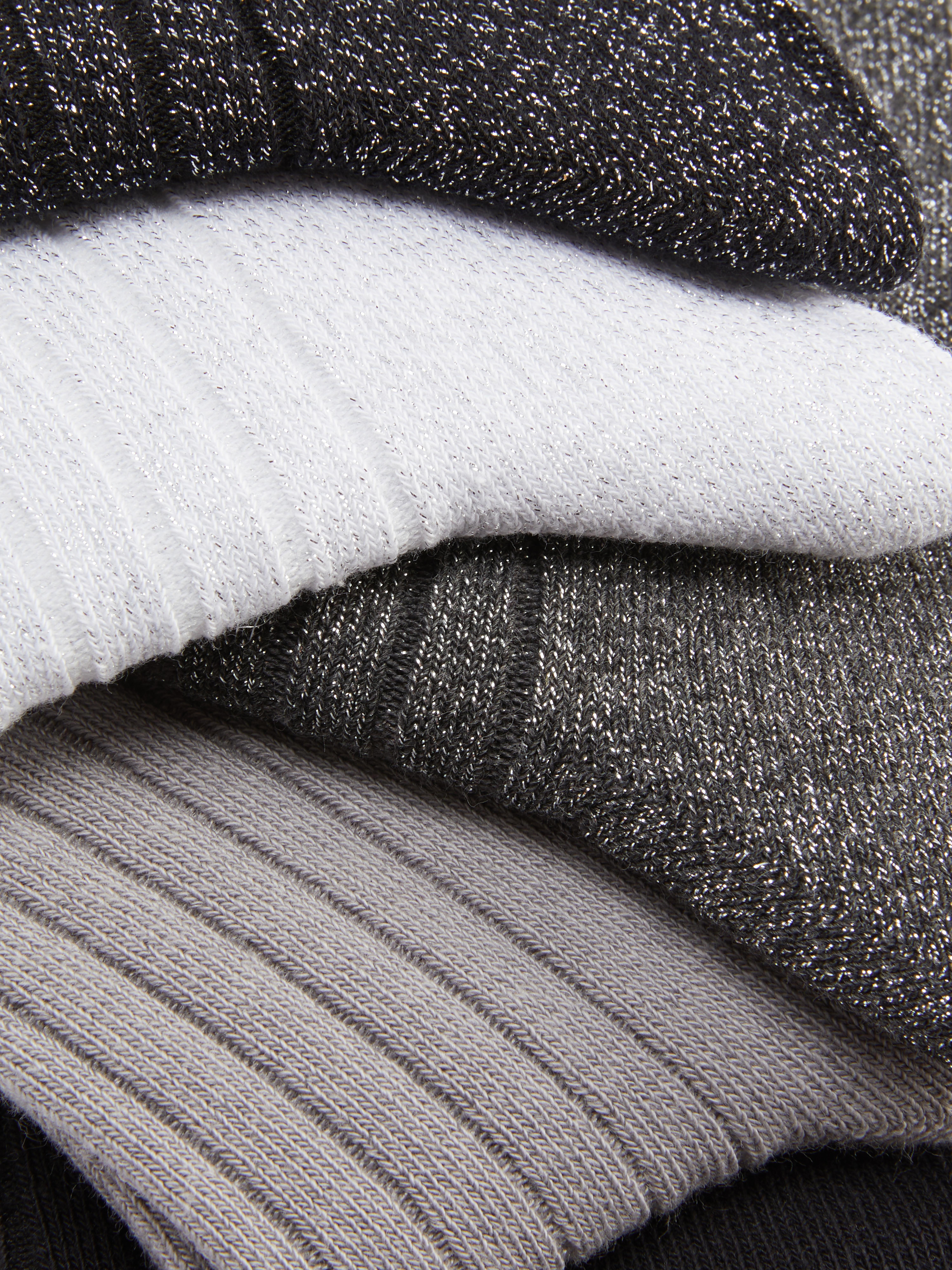 5pk Ribbed Crew Socks