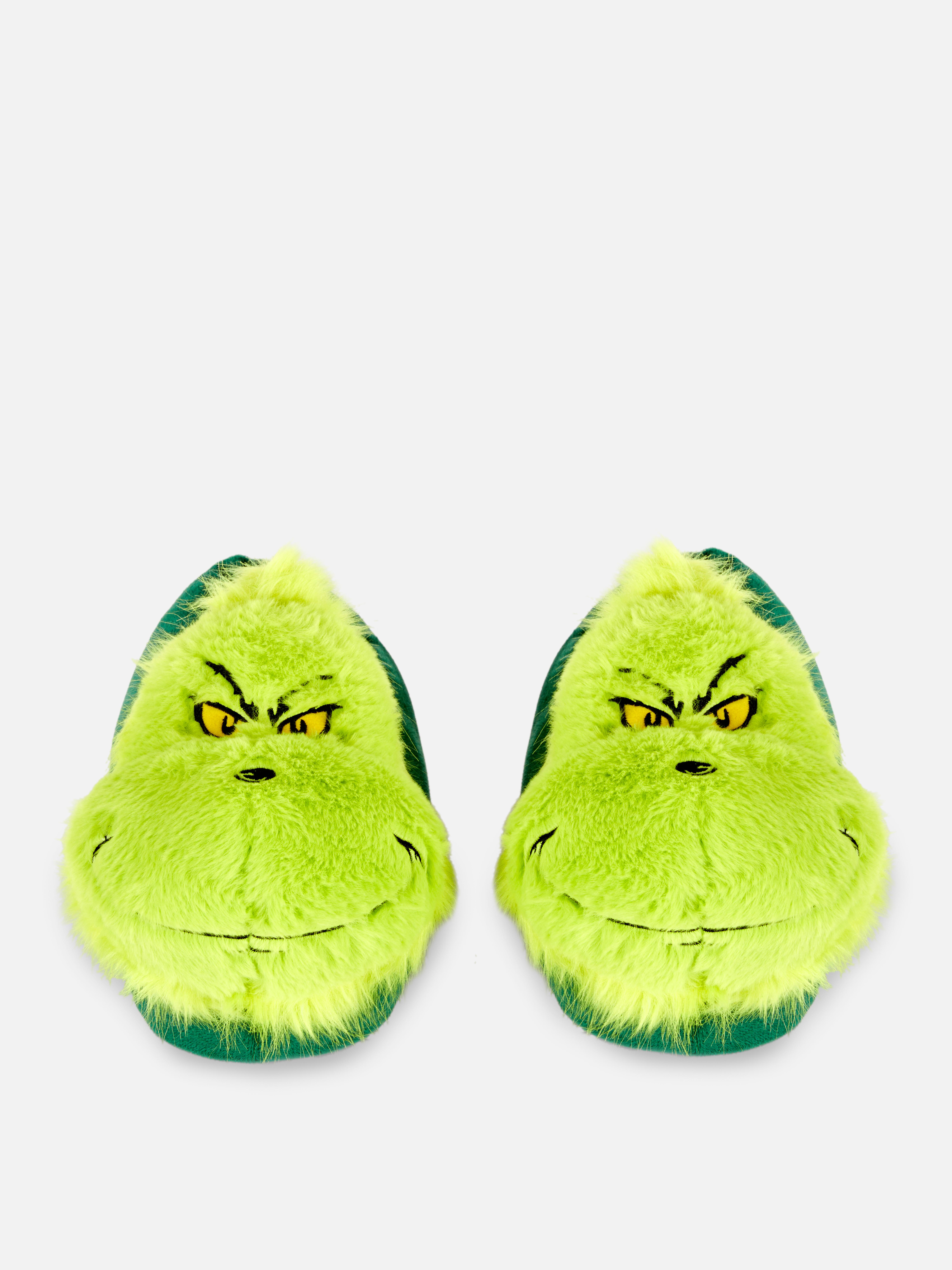 Women s Green Women s The Grinch Plush Slippers Penneys