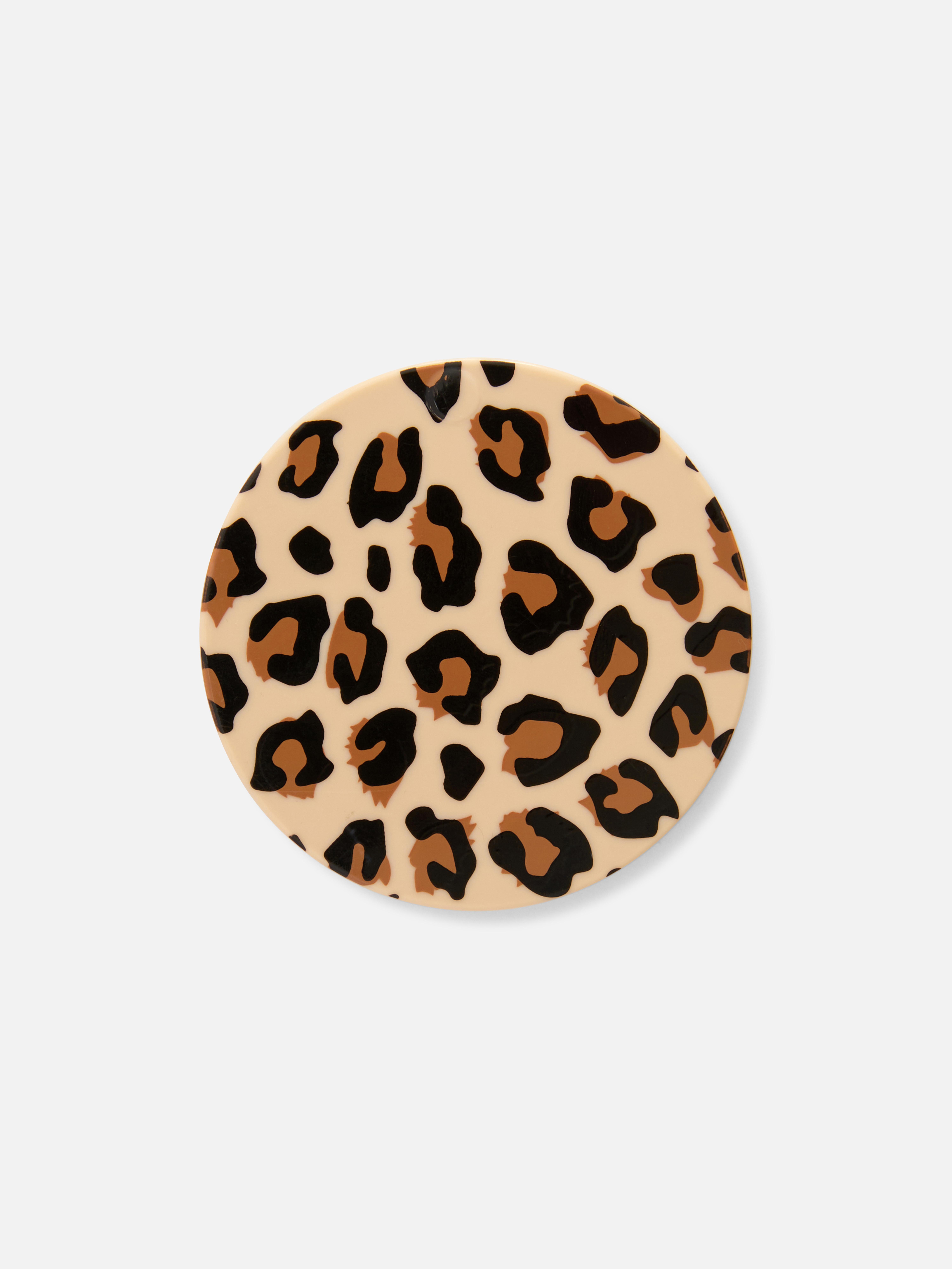 Leopard Print Compact Mirror