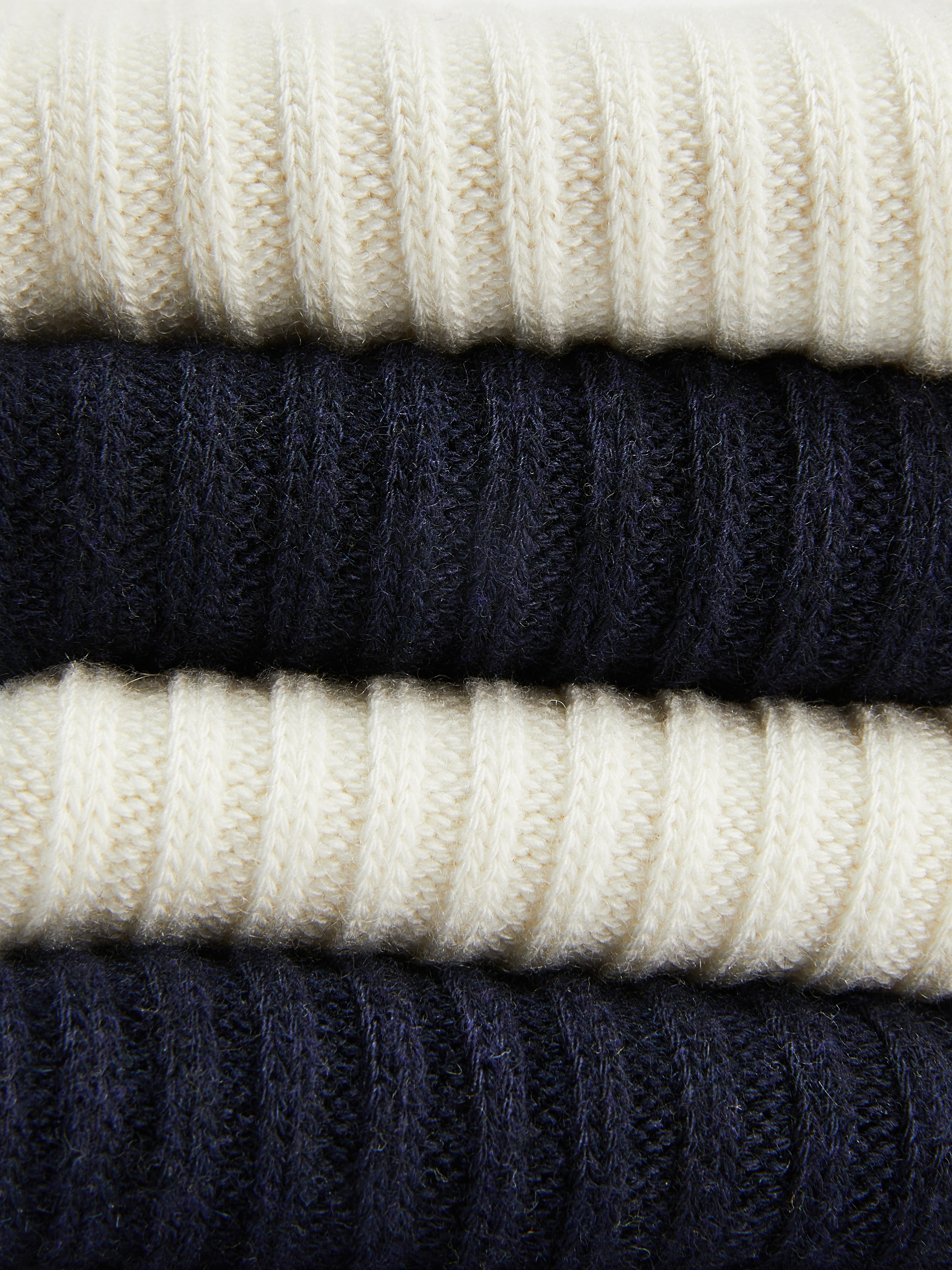Pack de 2 pares de calcetines altos acanalados