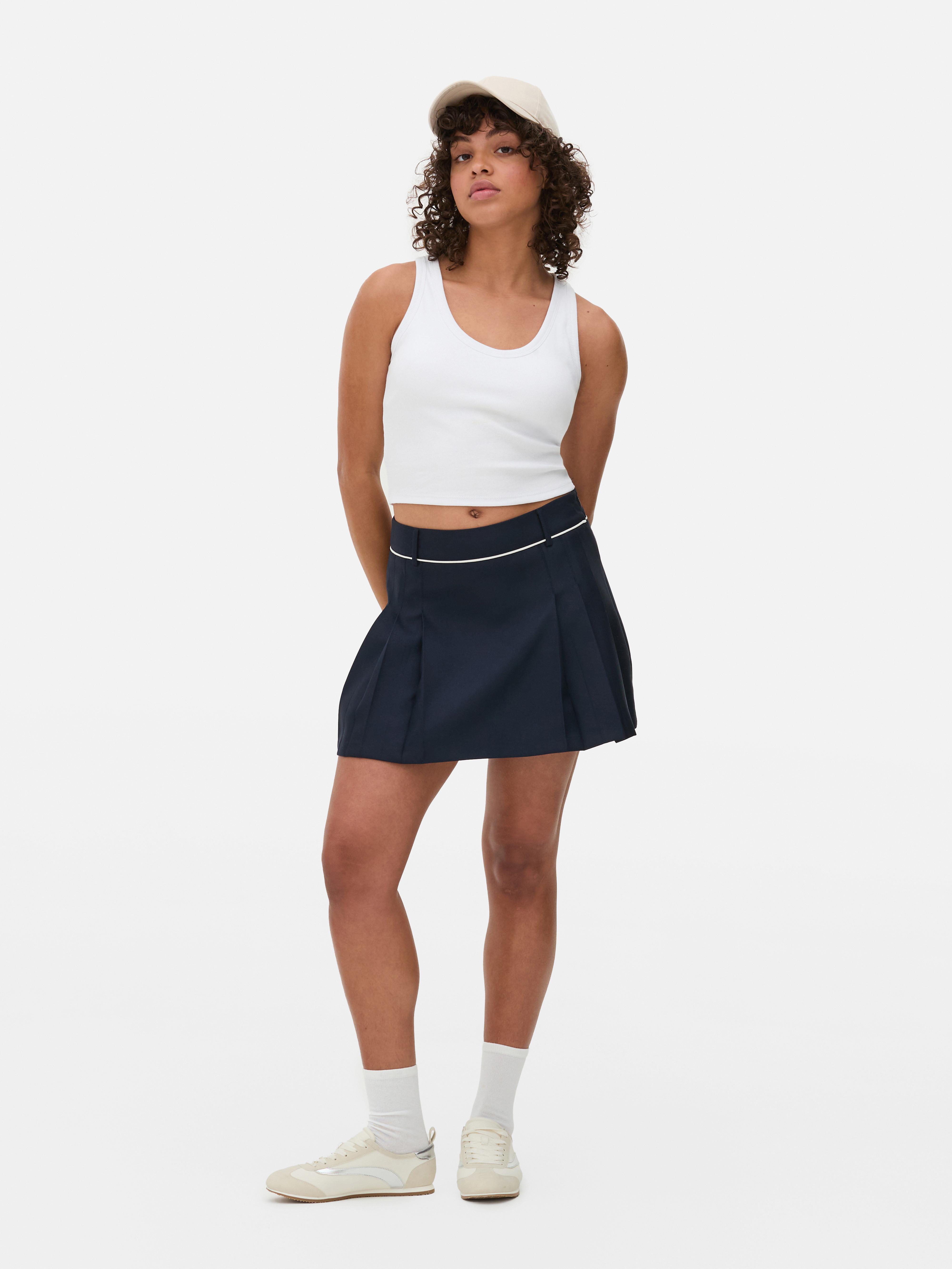 Women s White Built In Bra Scoop Neck Vest Penneys