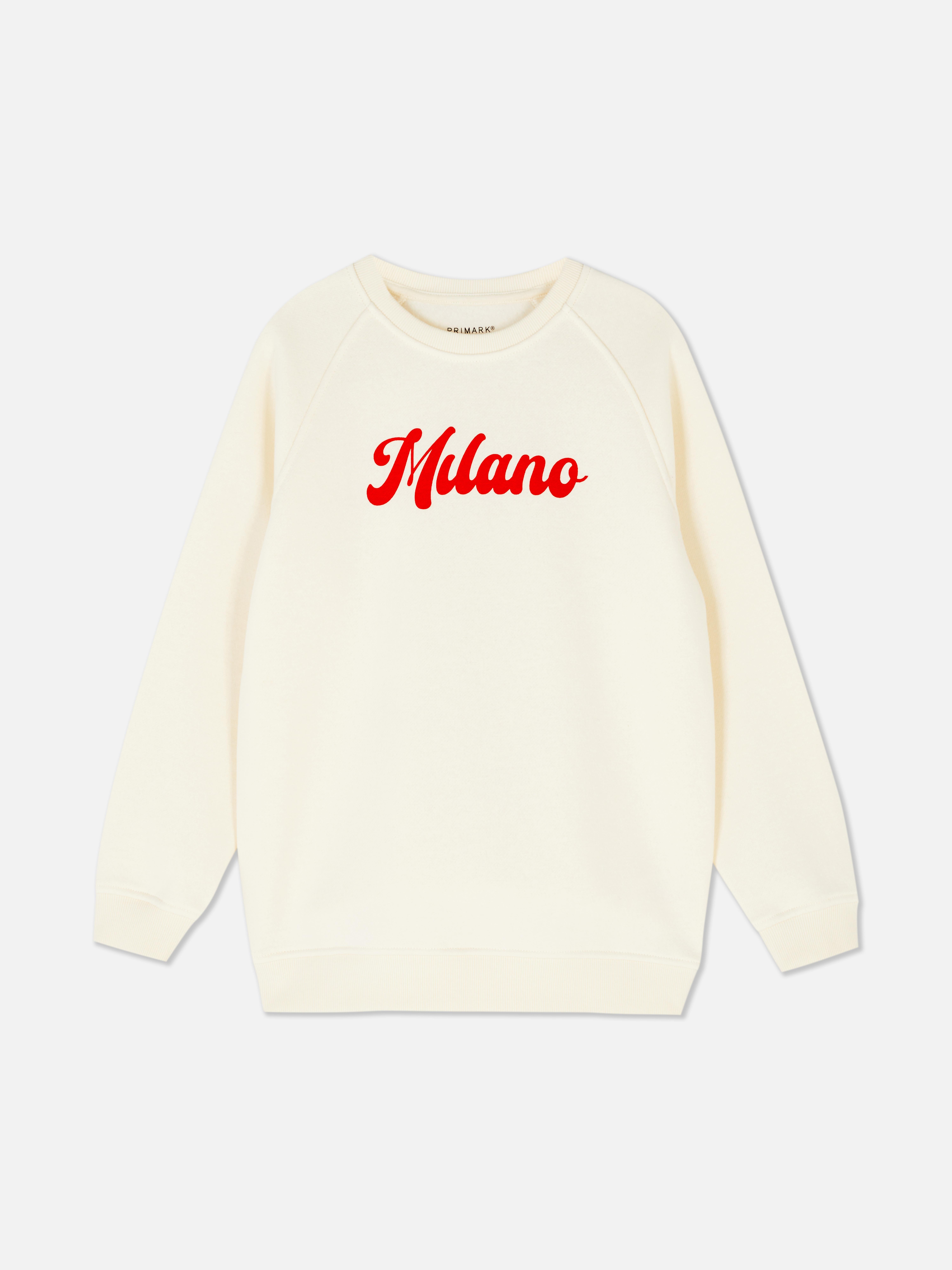 Felpa Bambino con grafica Milan Ecru Bambino Primark