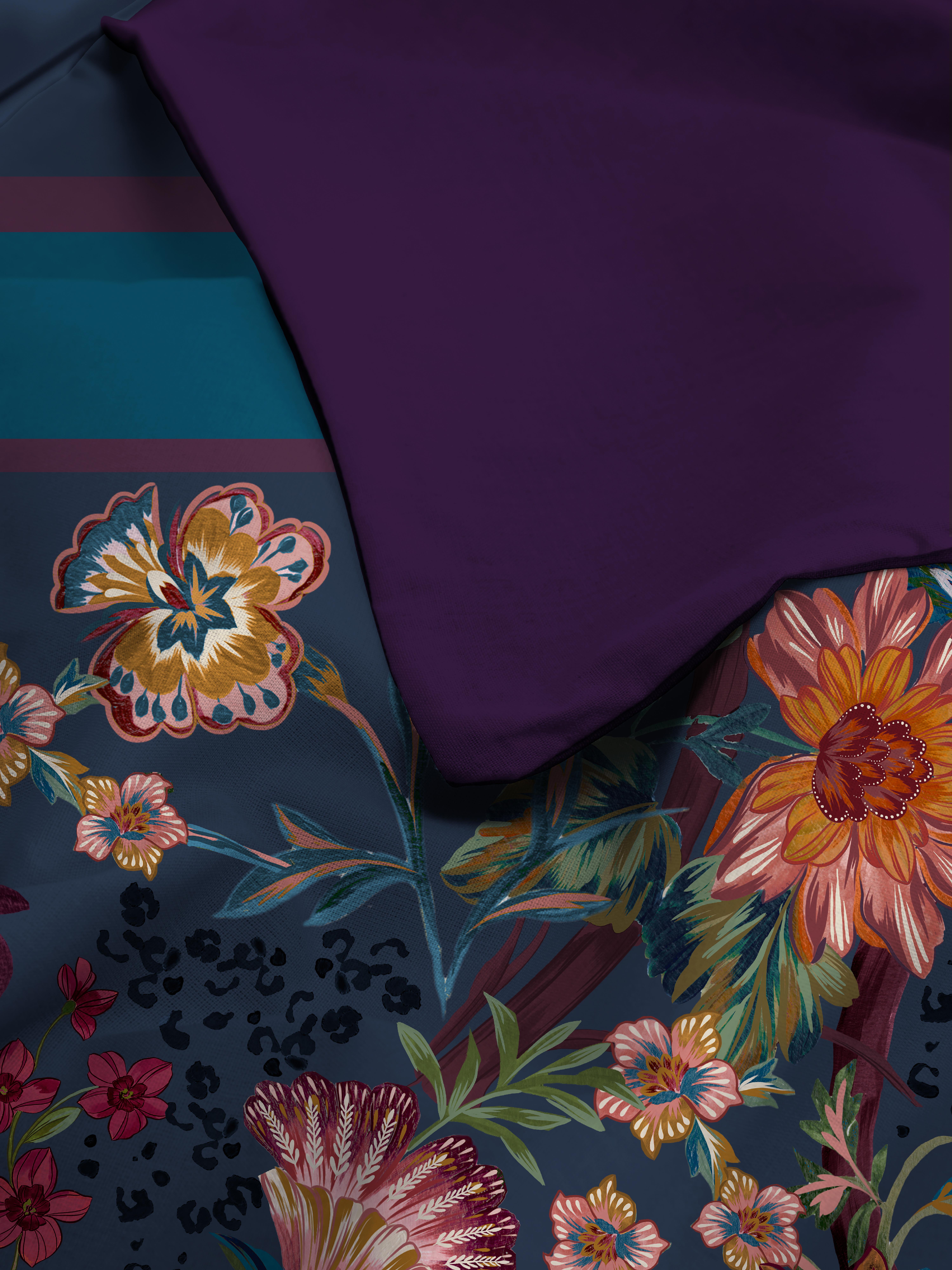 Reversible Floral Double Cover Set