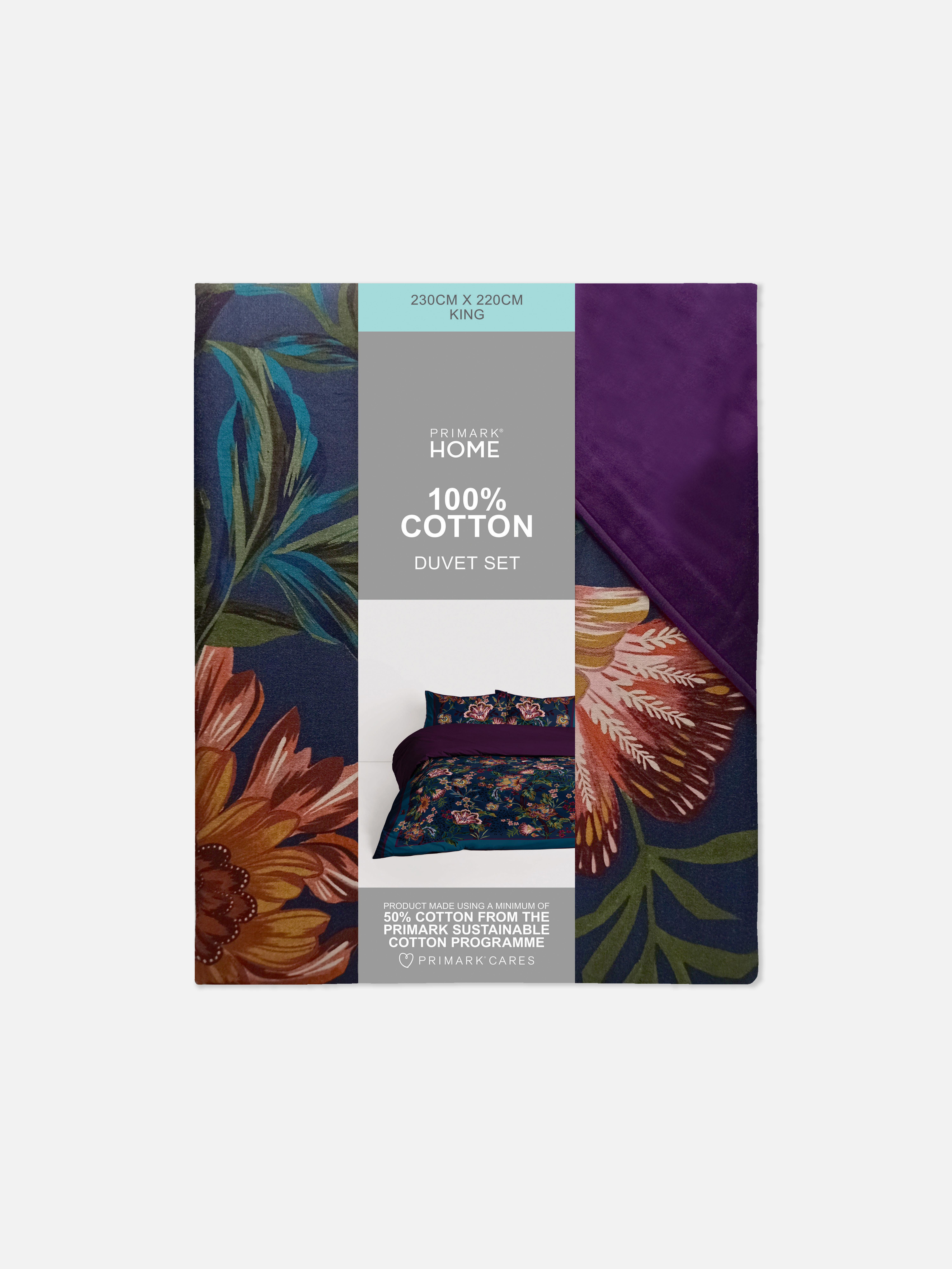 Reversible Floral King Cover Set