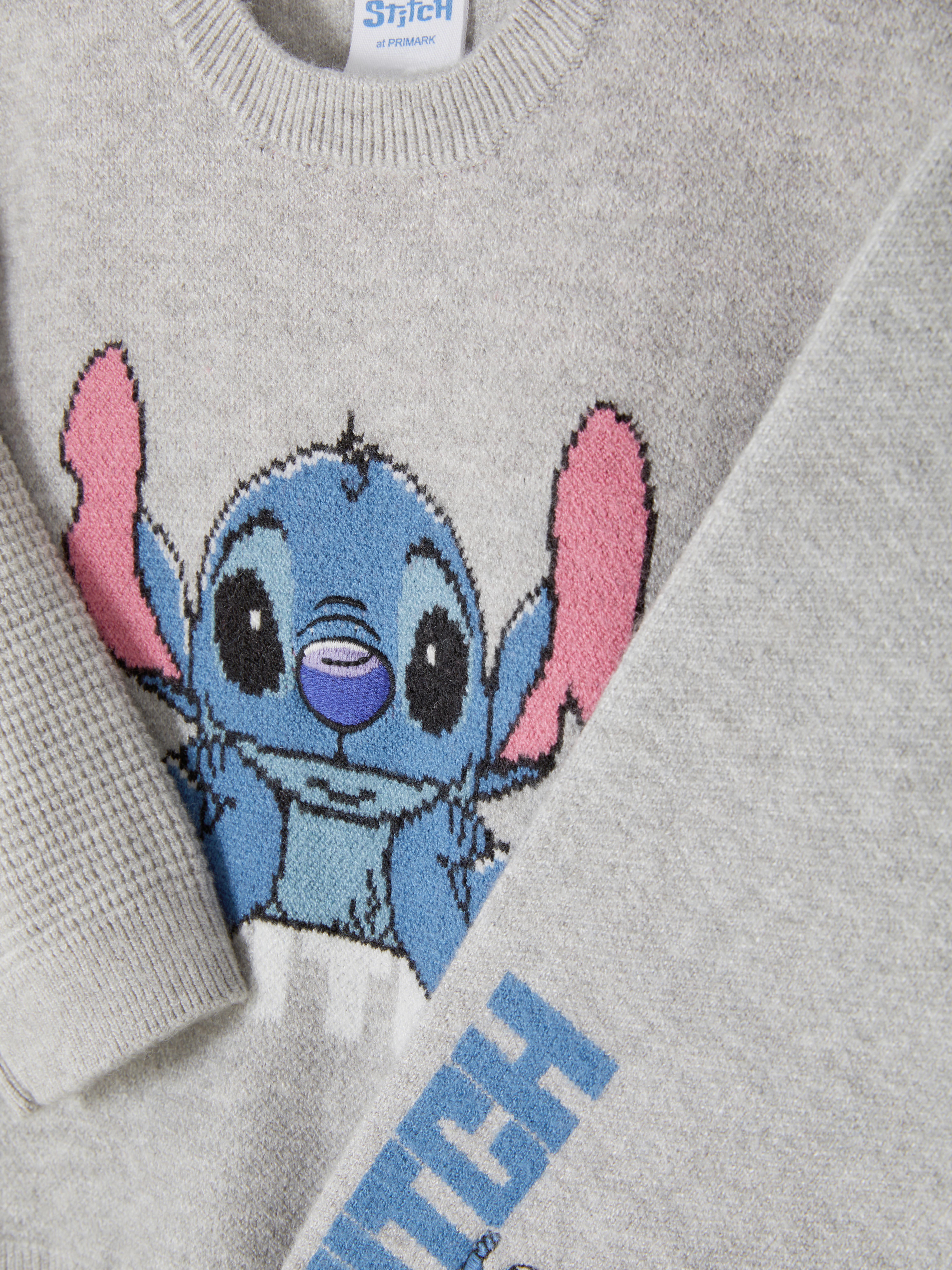 Baby Boys Grey Disney s Stitch Co ord Knit Jumper and Leggings Set Primark