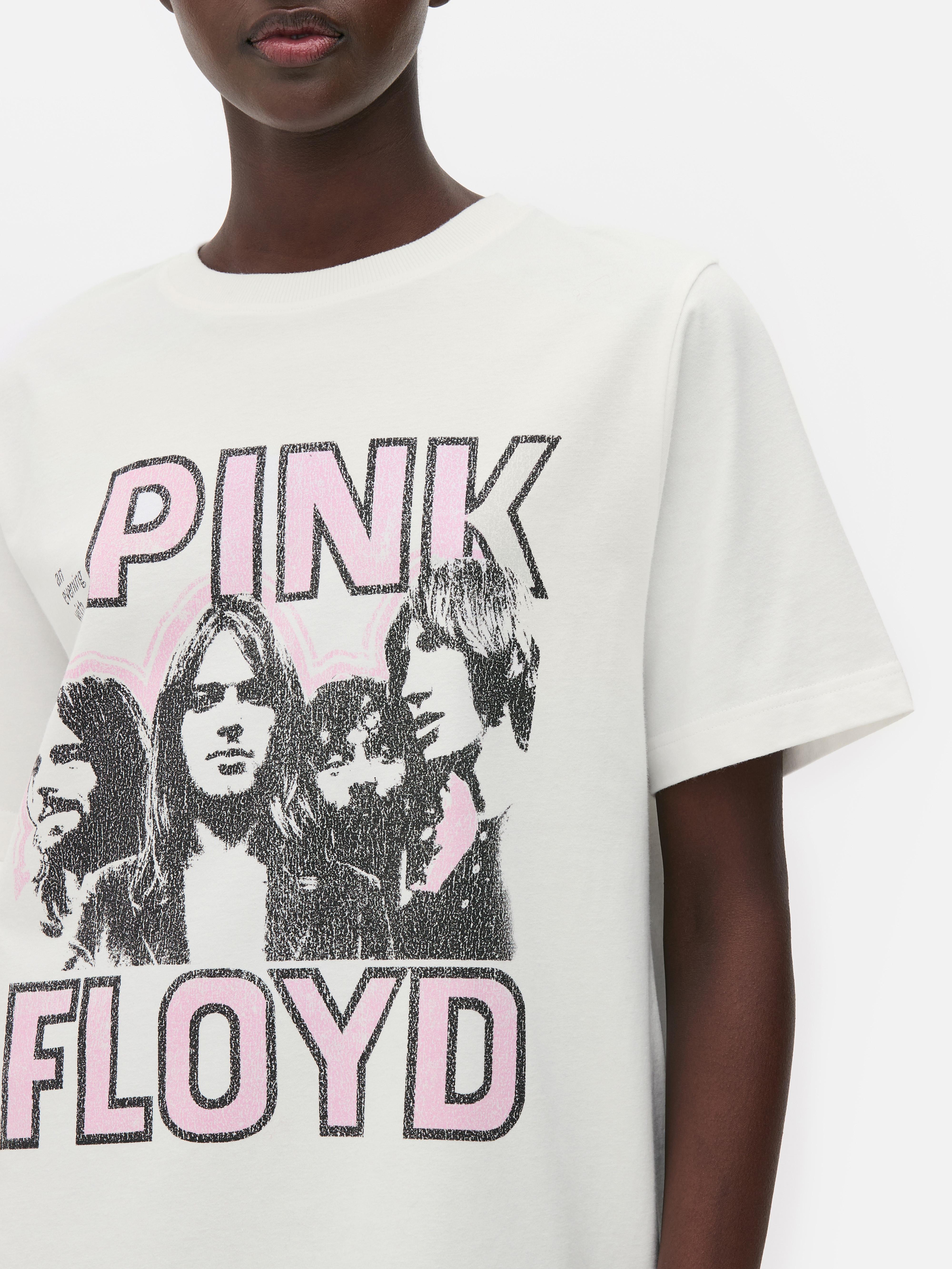 Womens Ivory Pink Floyd Short Sleeve T Shirt Primark