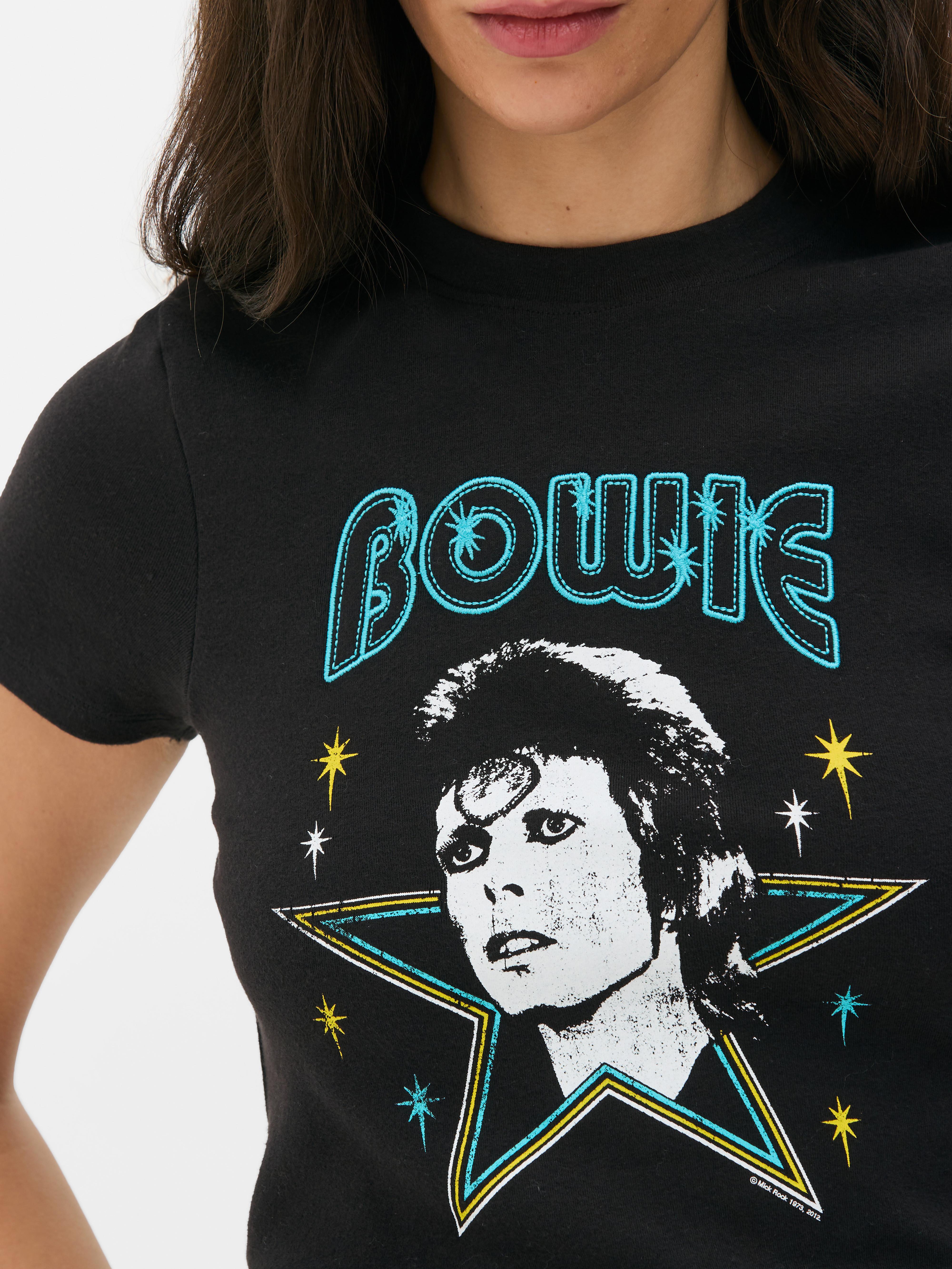 Women's Black David Bowie Short Sleeve T-Shirt | Penneys