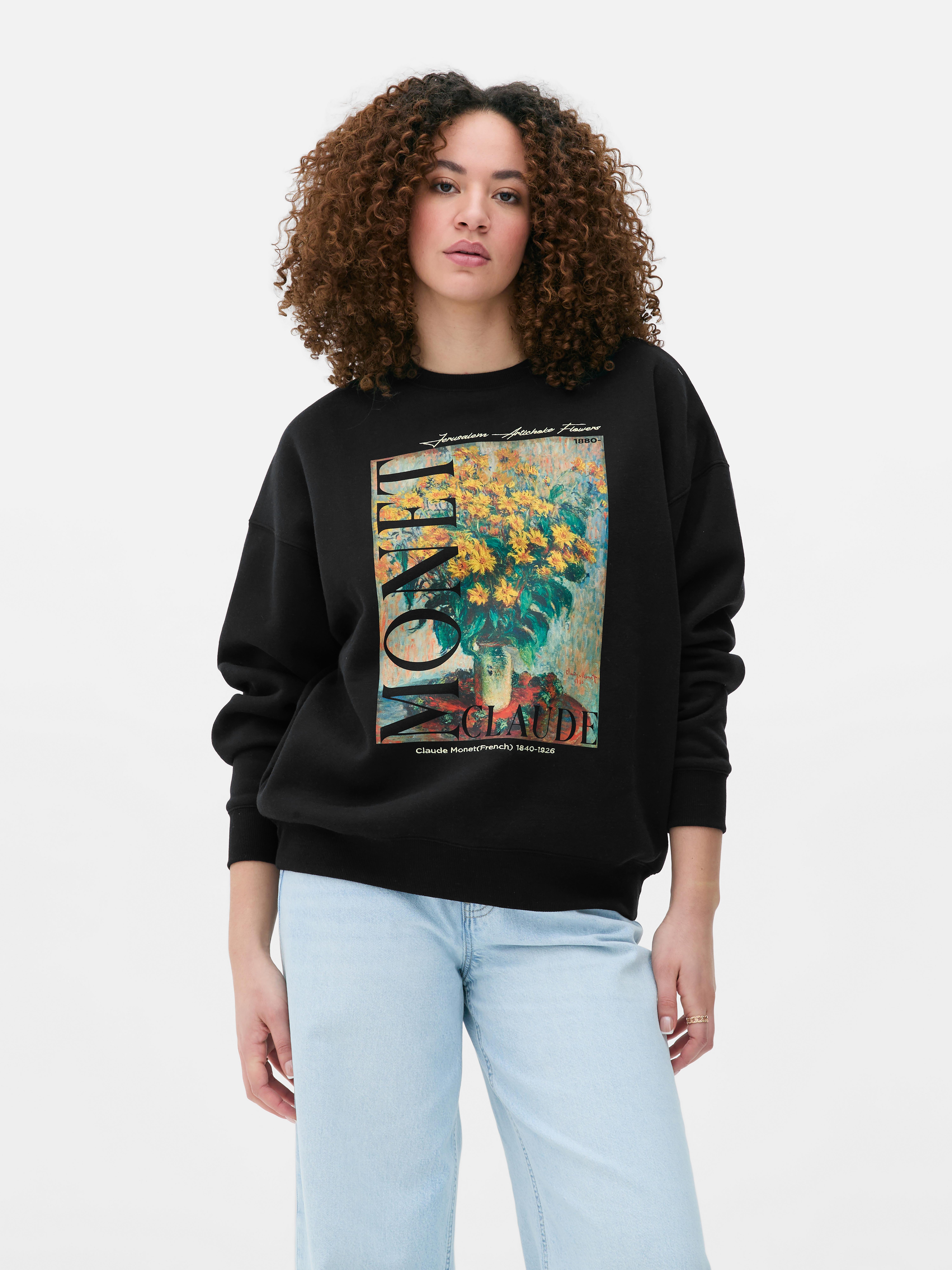 Sweatshirt met print Aardpeerbloemen Claude Monet