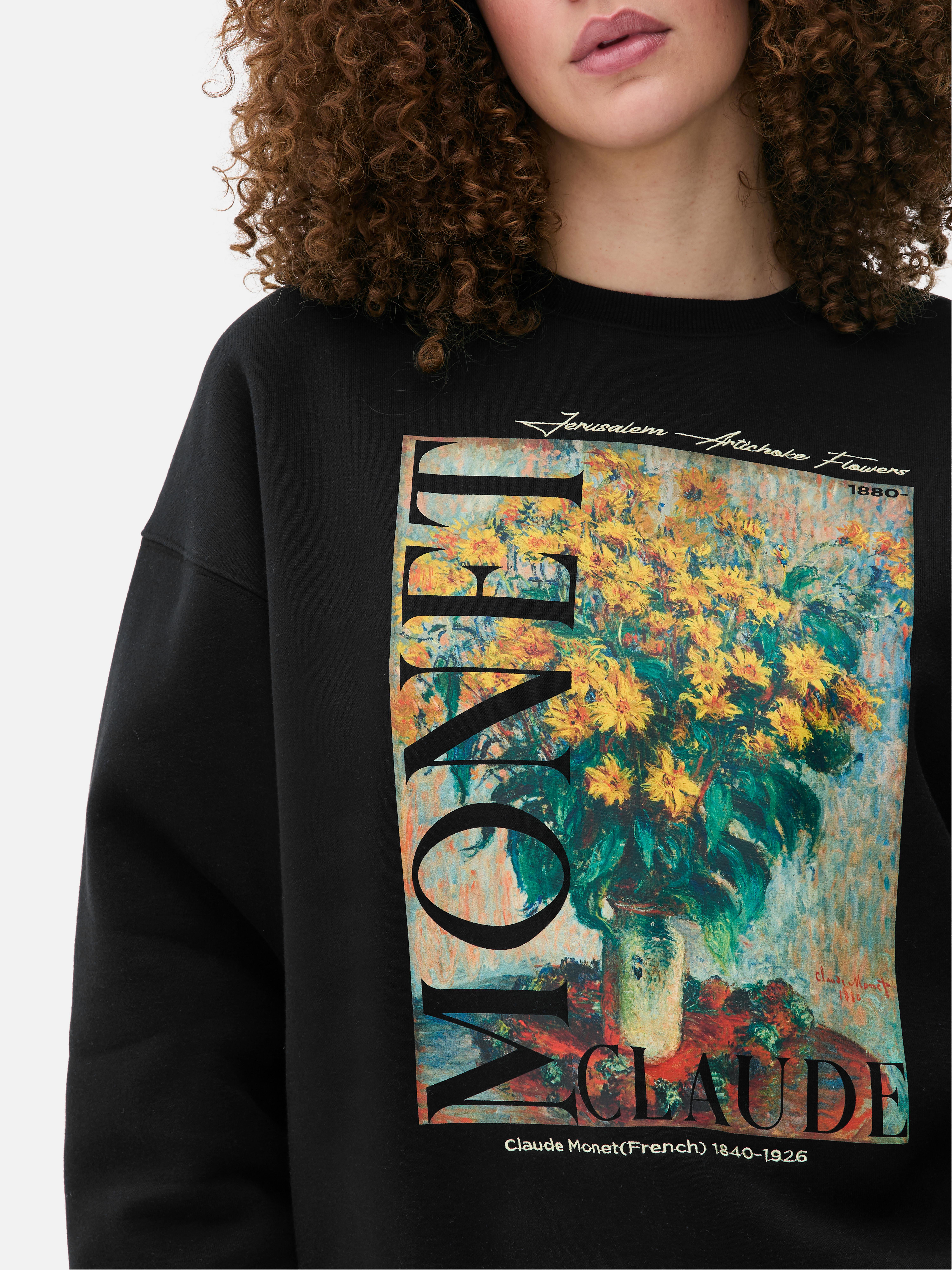 Sweatshirt met print Aardpeerbloemen Claude Monet