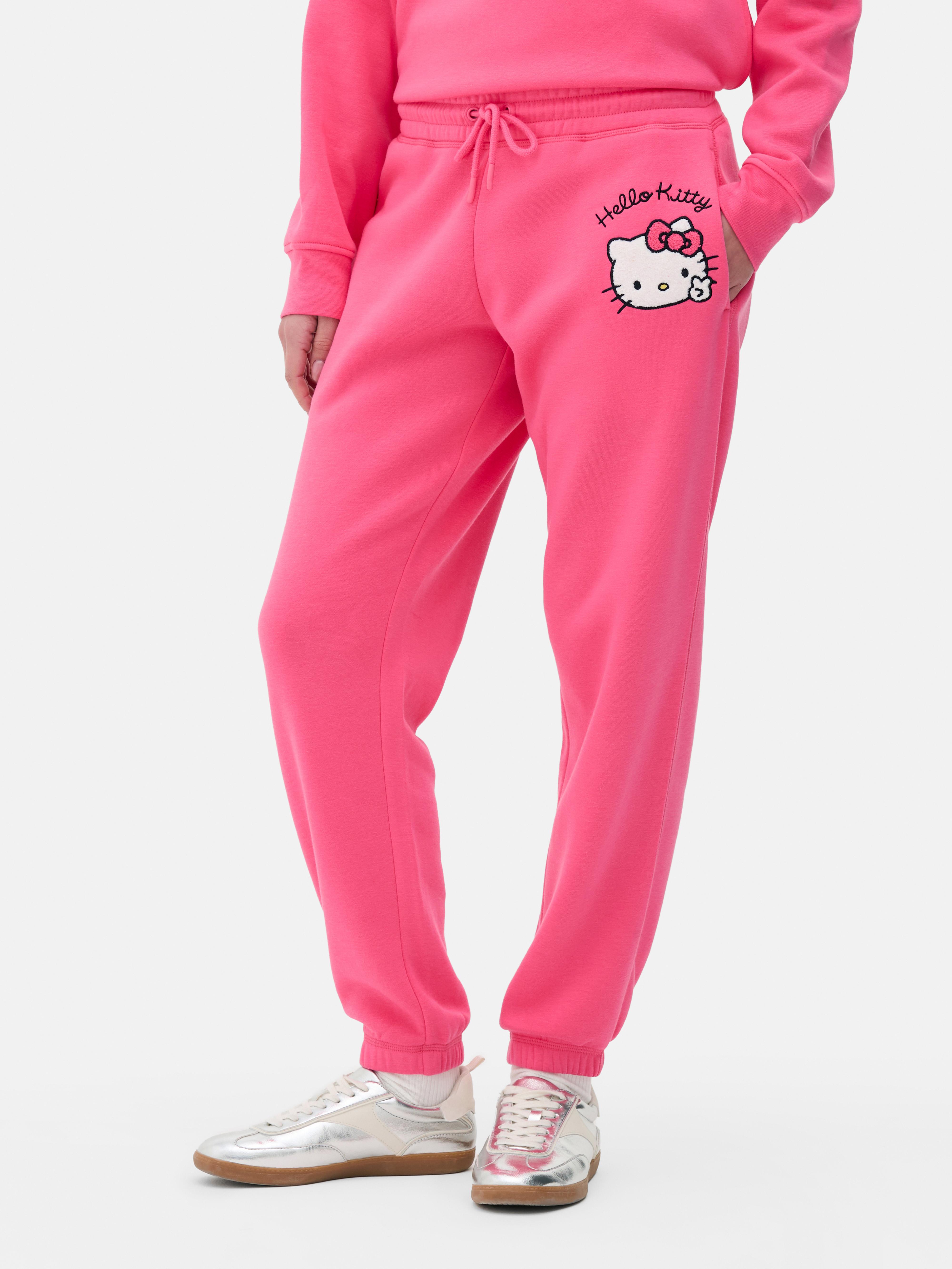 Pantaloni da tuta con logo applicato Hello Kitty