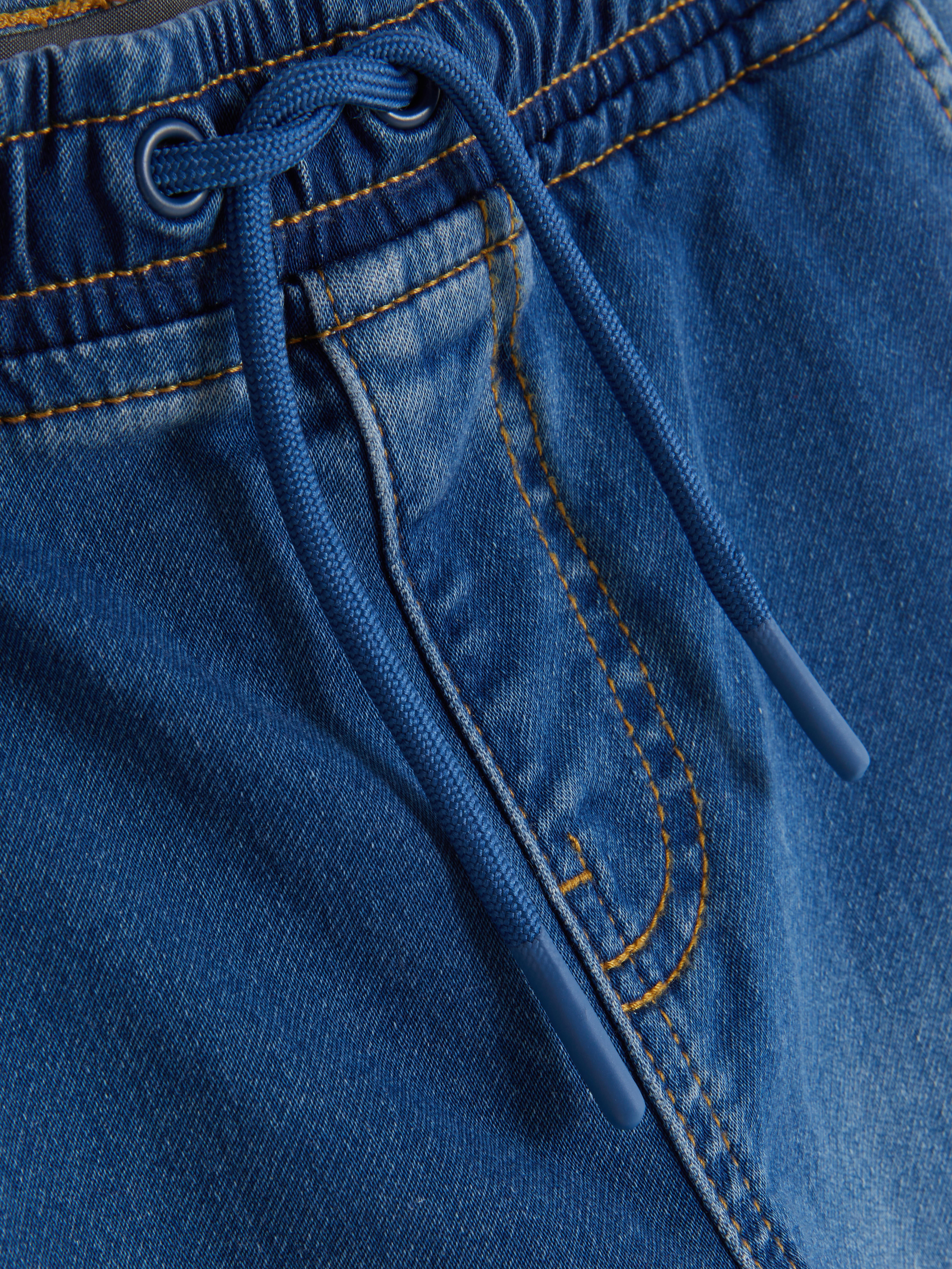 7-15 ans | Bas de jogging en jean à revers