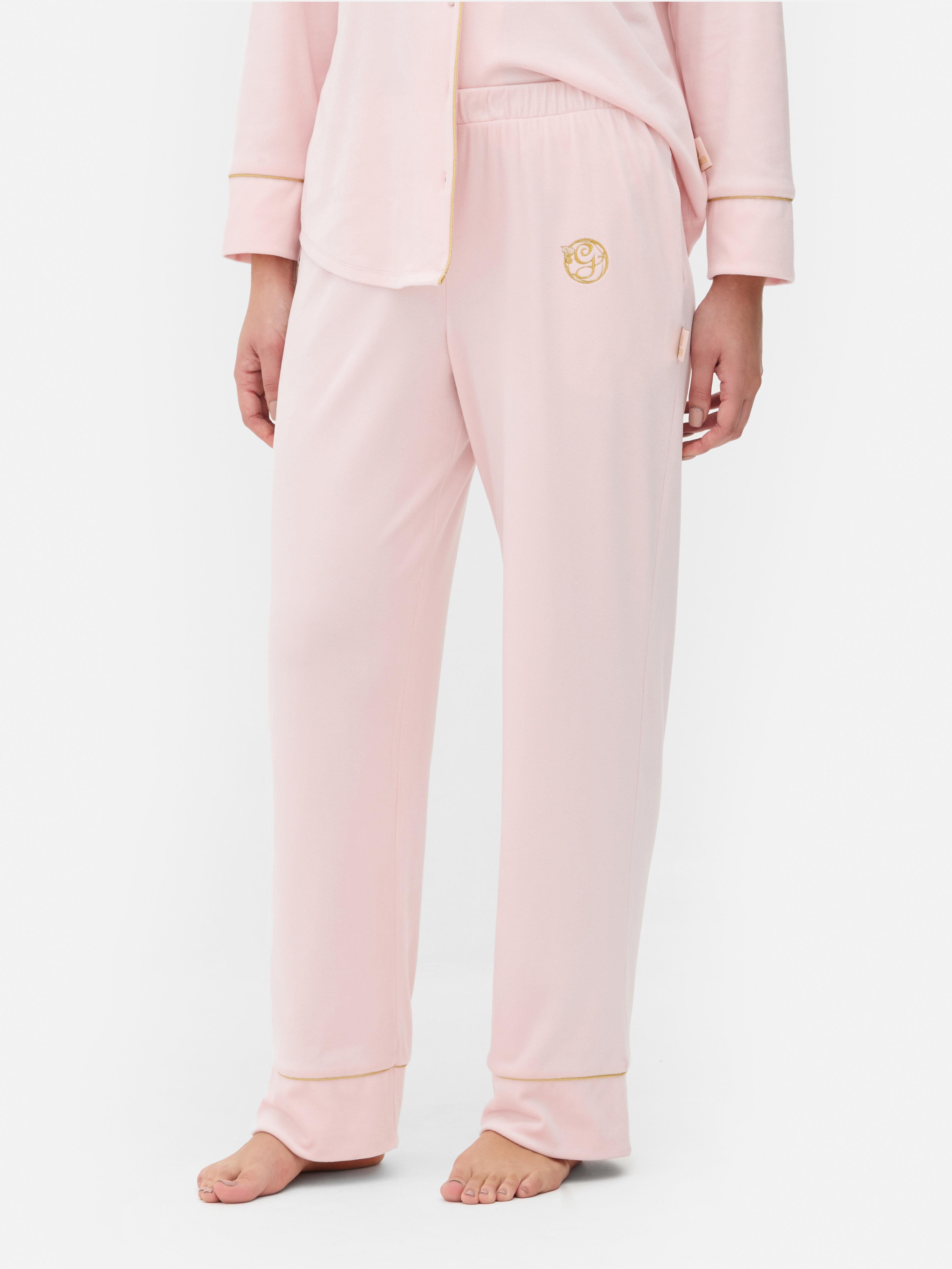 Womens Pink Wicked x Primark Velour Pyjama Bottoms Primark