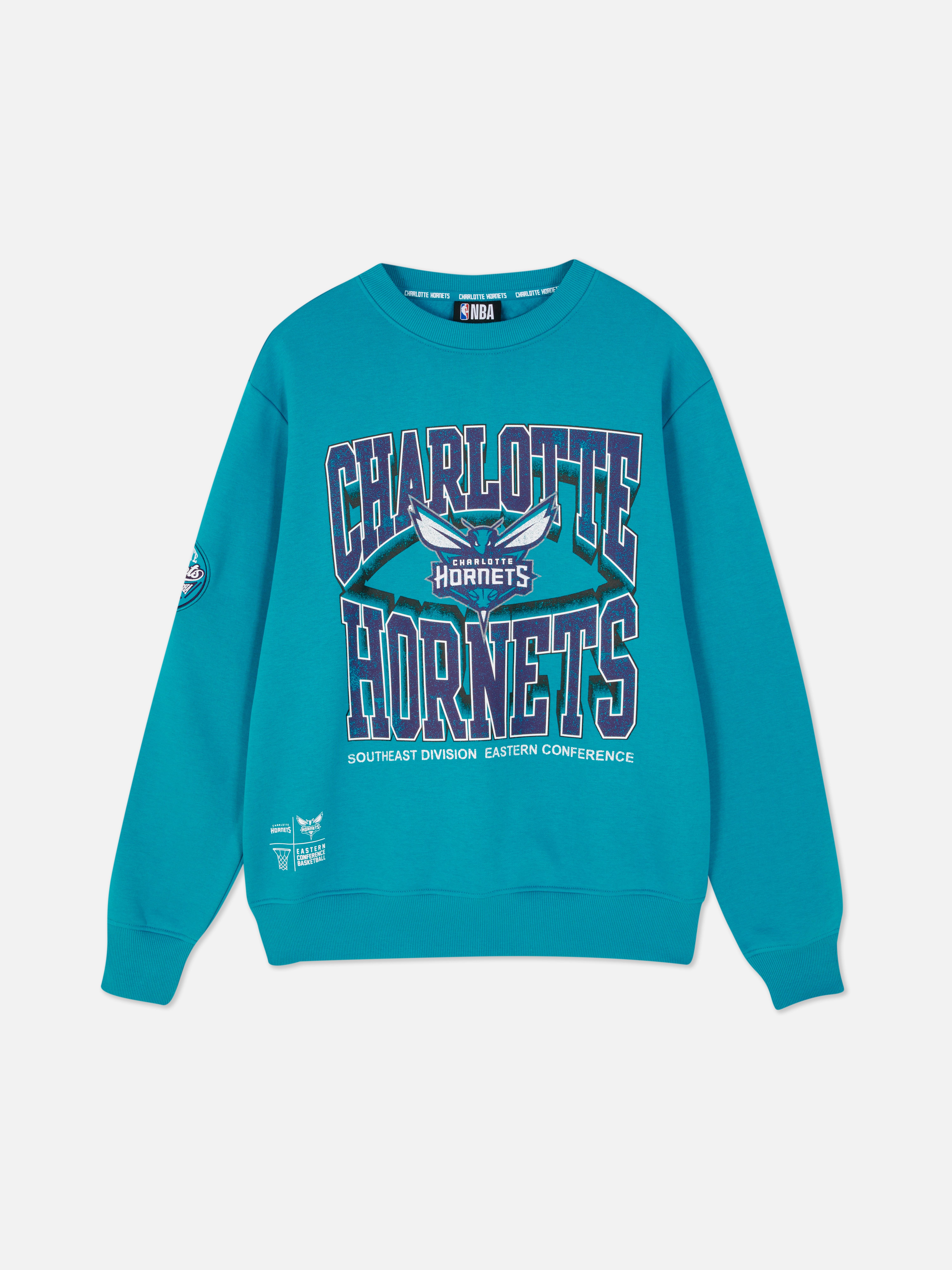 Women s Teal NBA Charlotte Hornets Sweatshirt Primark
