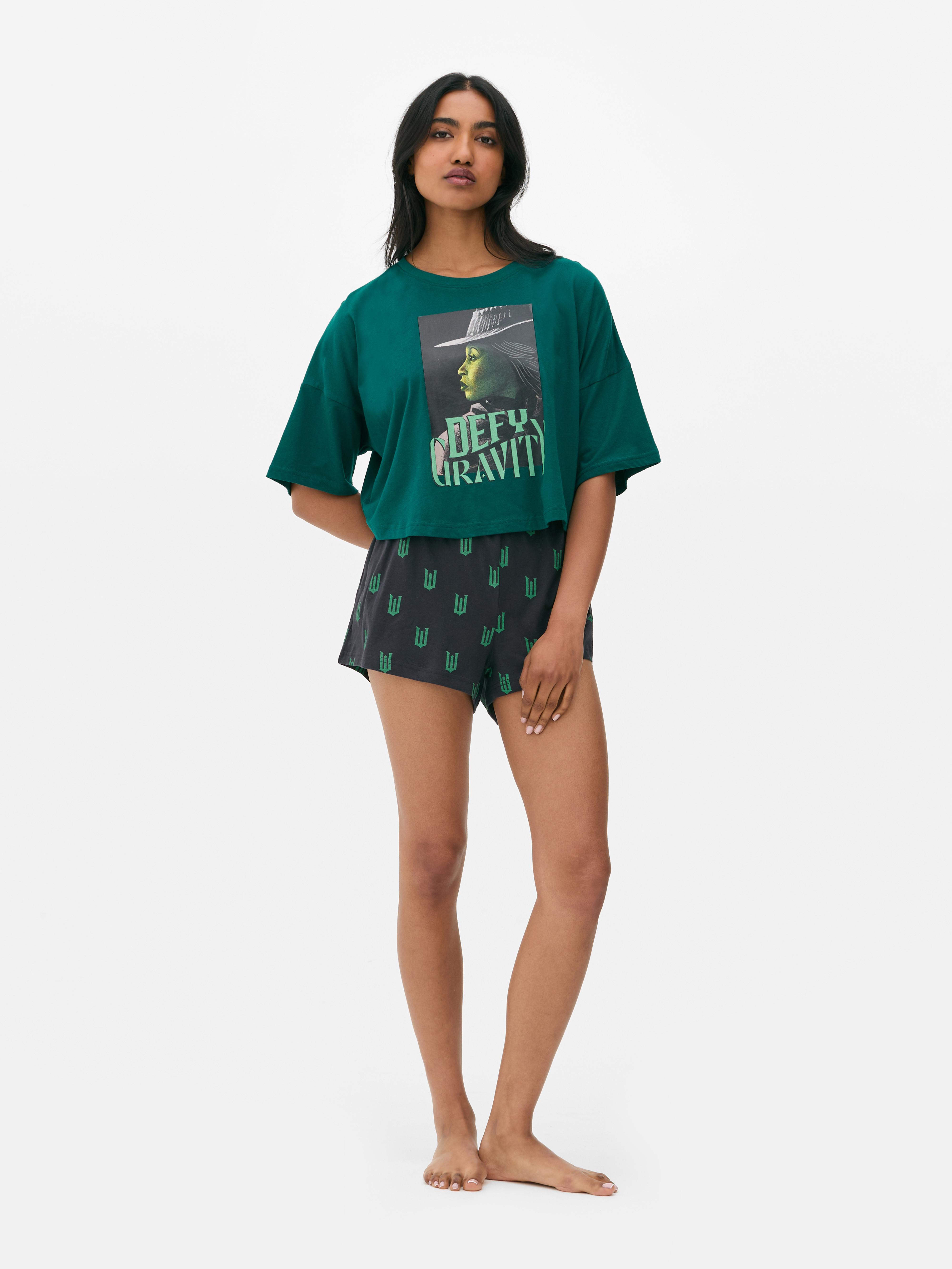 Womens Green Wicked x Primark Witches Of Oz Top and Shorts Pyjamas Primark