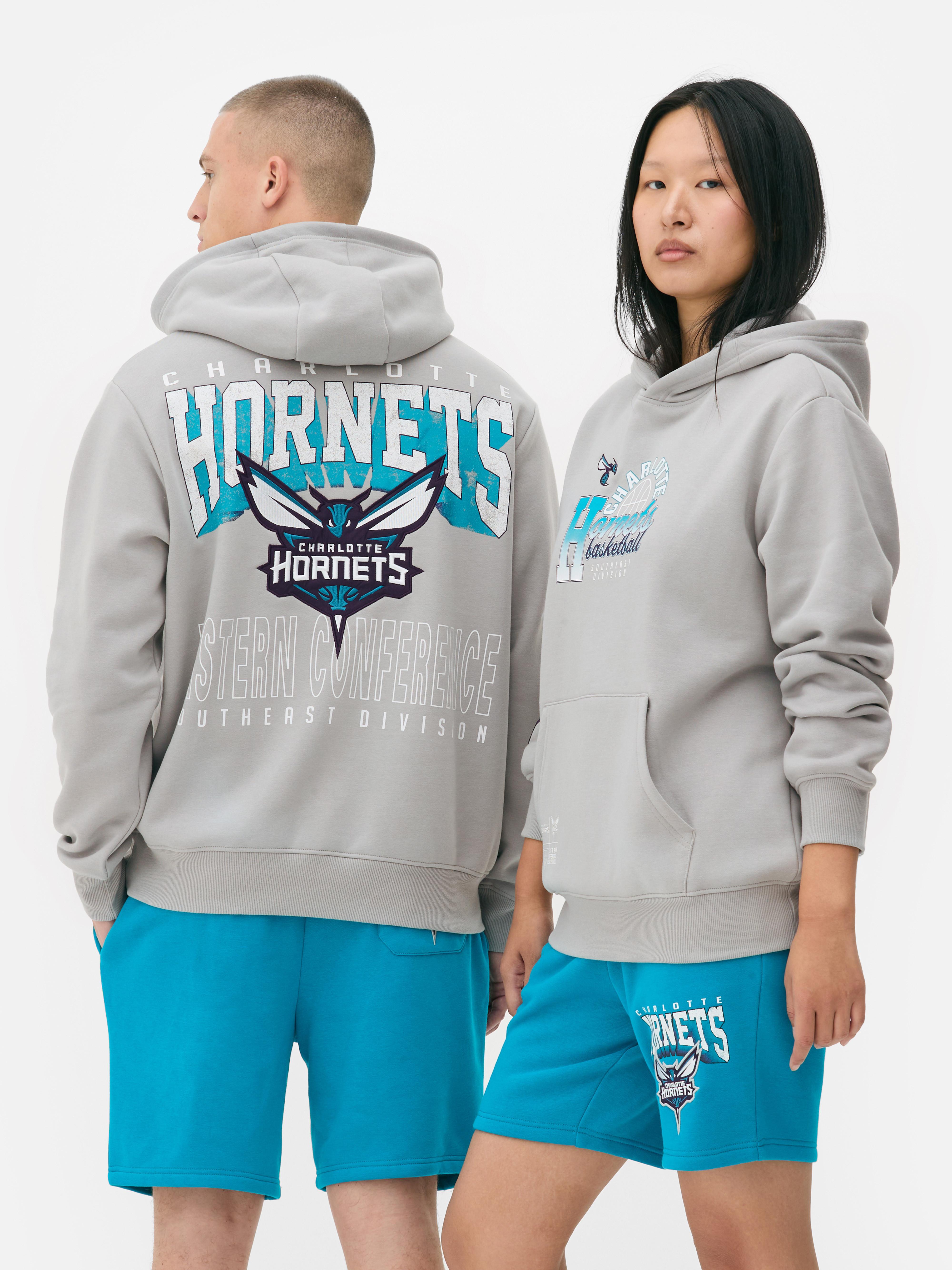Women's Gray Heather NBA Charlotte Hornets Team Hoodie | Primark