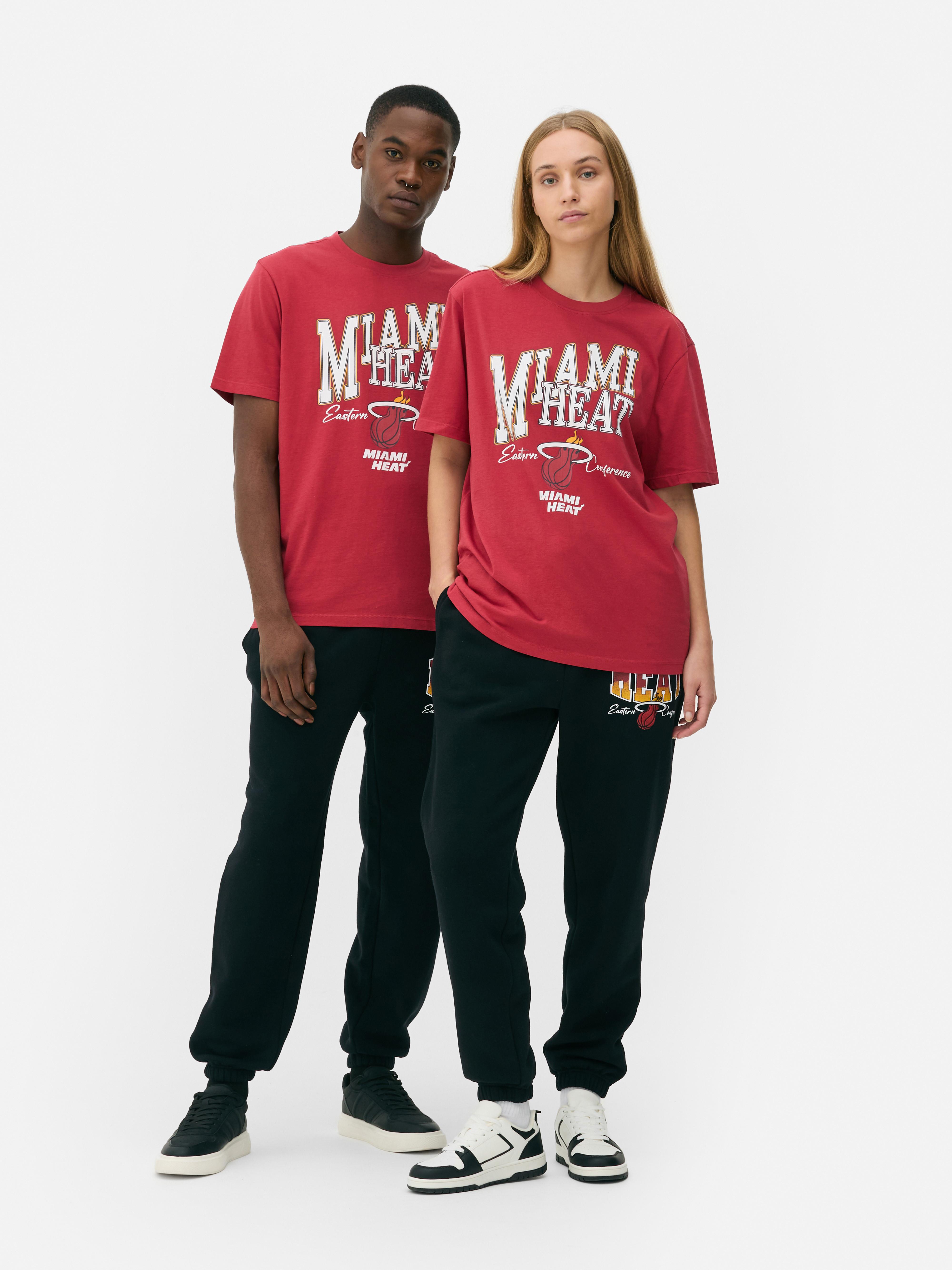 Women s Red NBA Miami Heat Graphic T Shirt Primark