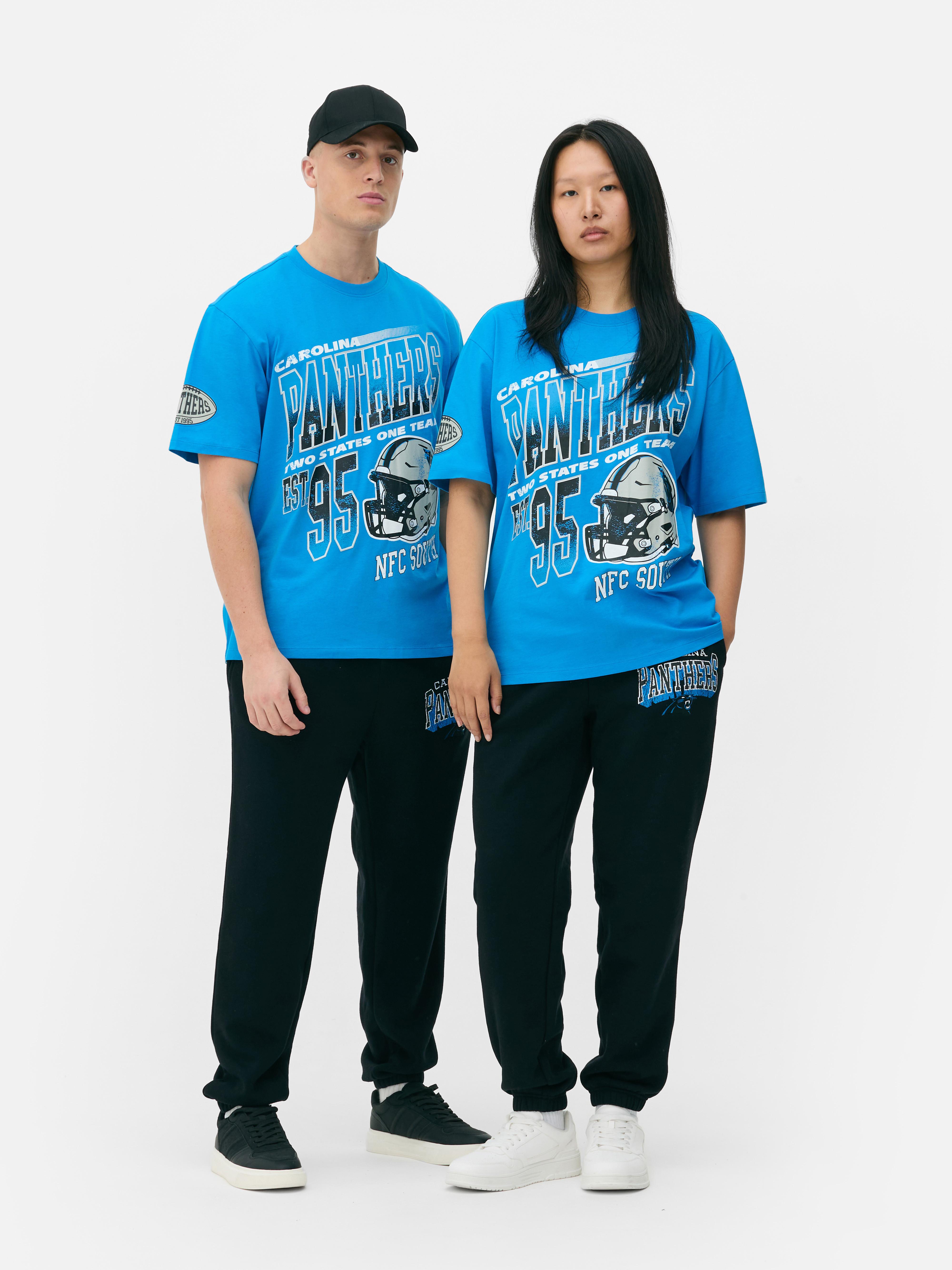 Women s Blue NFL Carolina Panthers Graphic T Shirt Primark