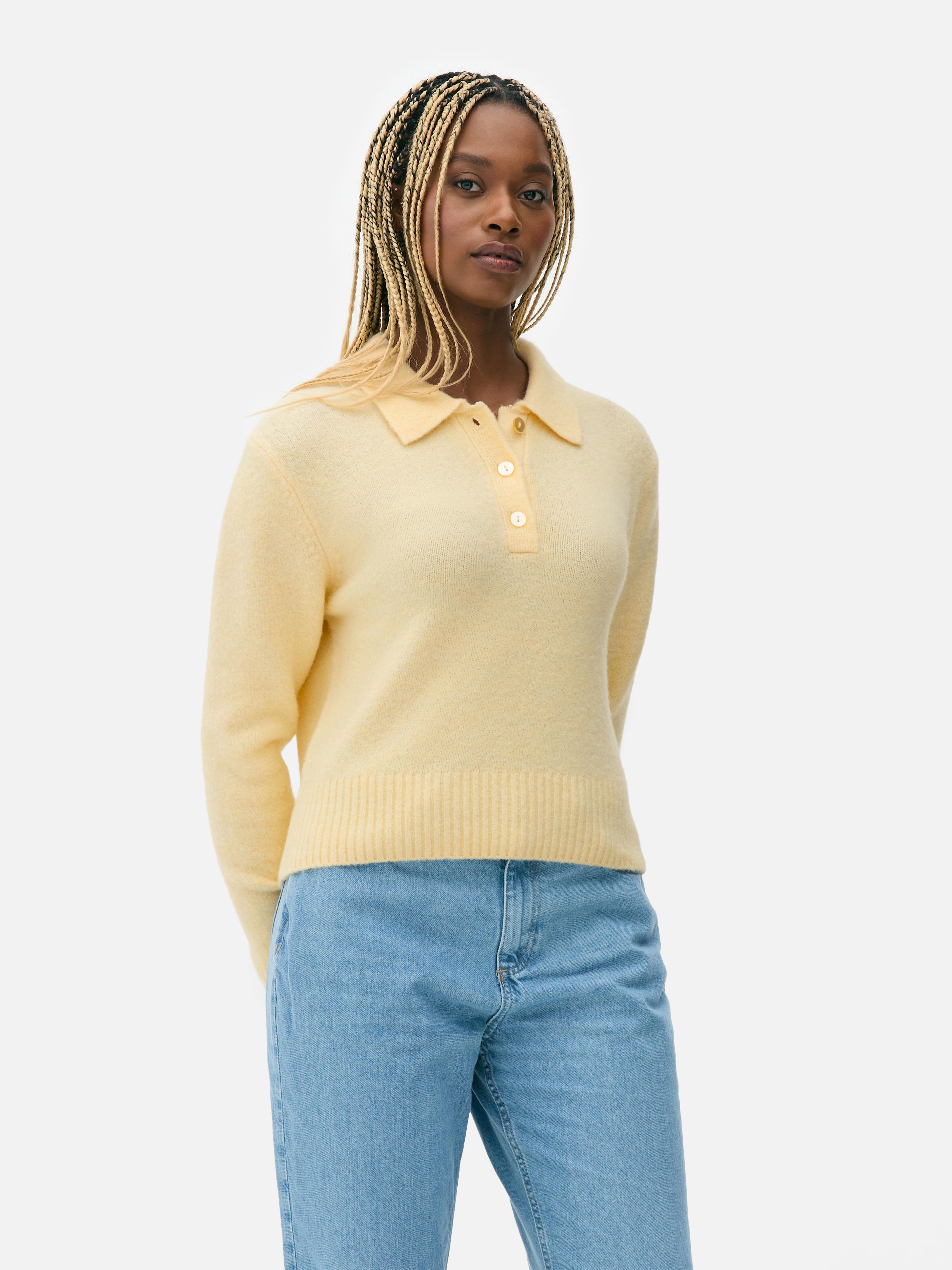 Polo collar sweater women's best sale