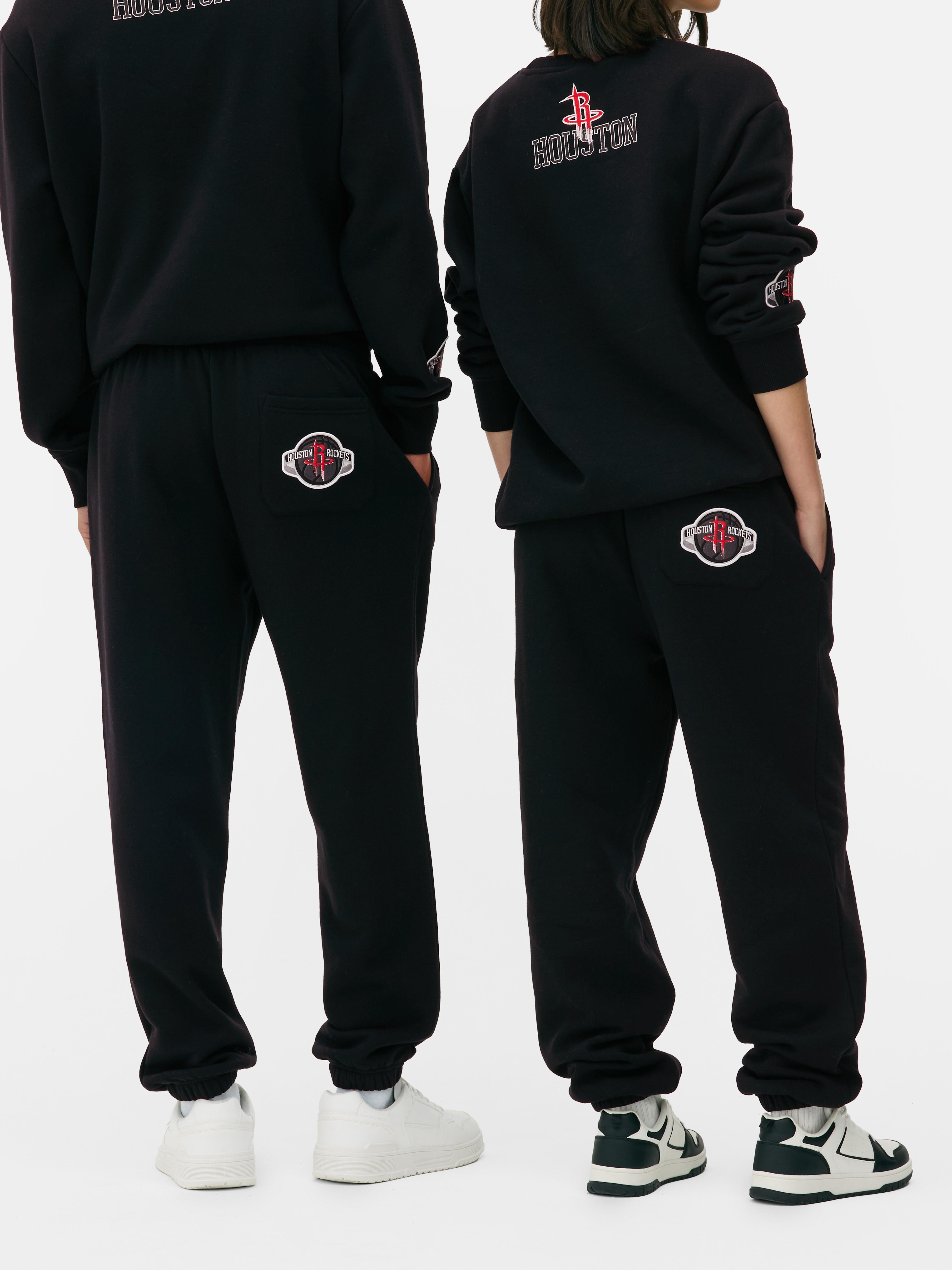 Women s Black NBA Houston Rockets Joggers Primark