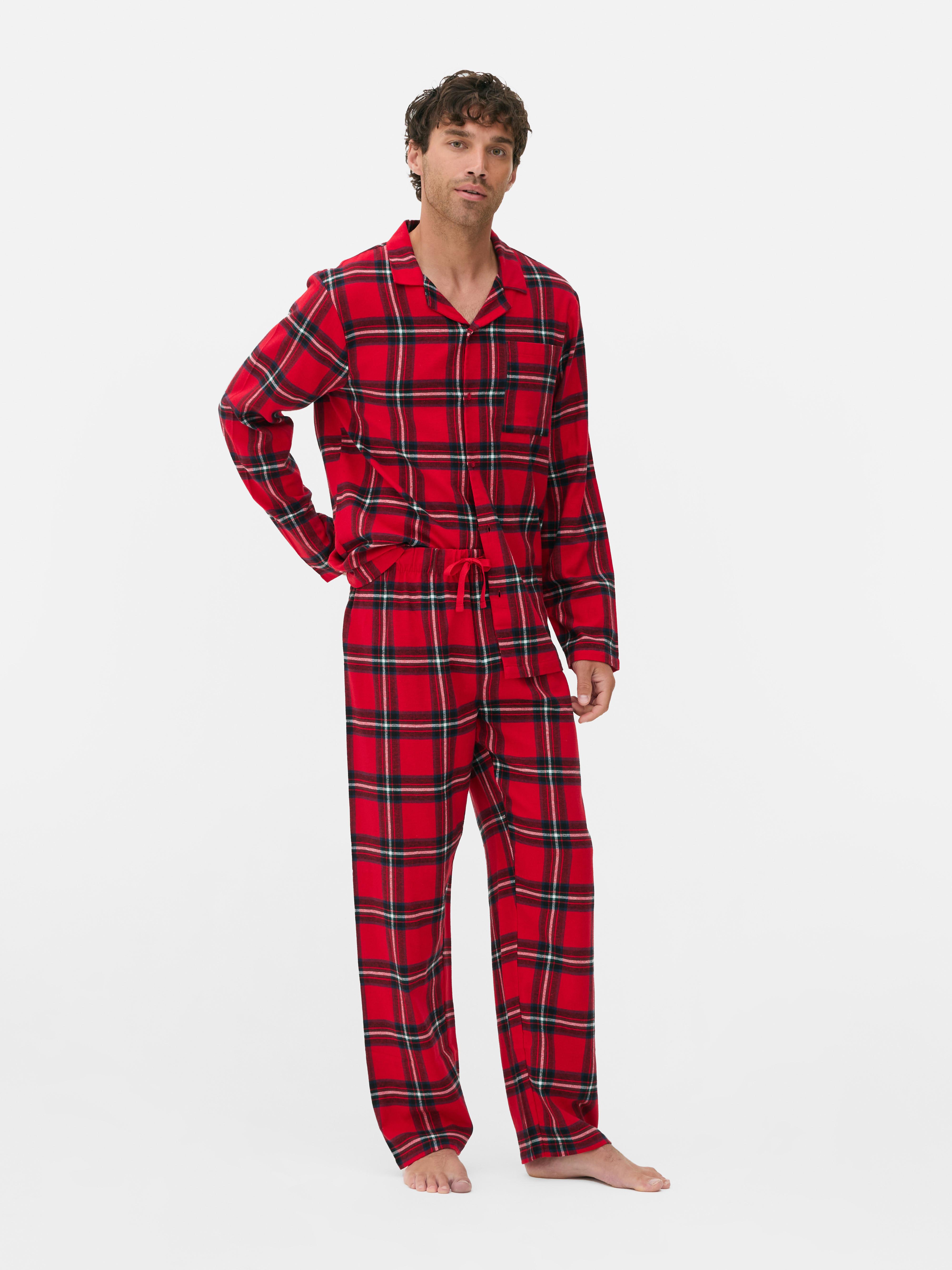 Mens Red Men s Checked Christmas Family Pyjamas Primark