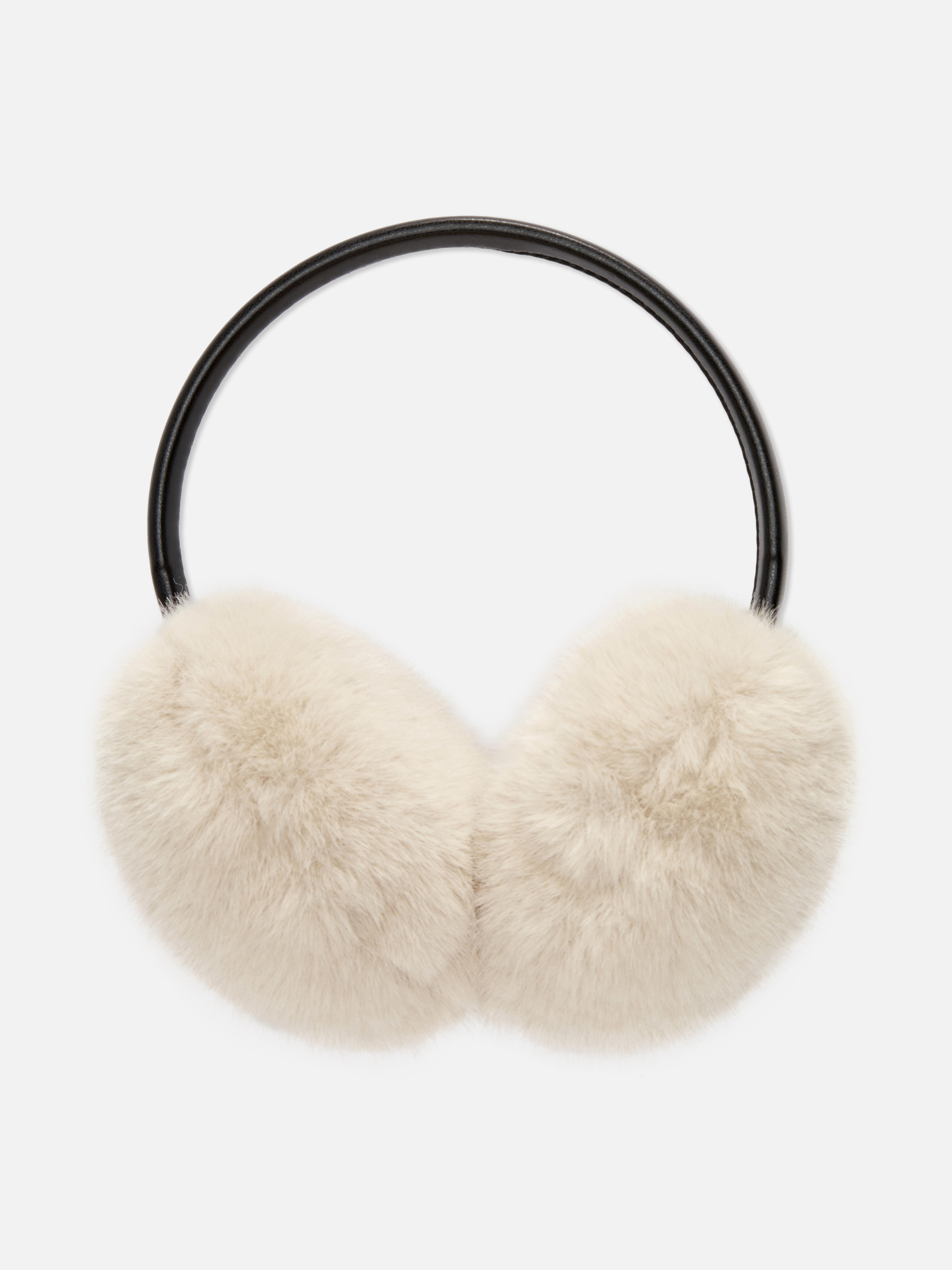 Women's Black Faux Fur Earmuffs Primark