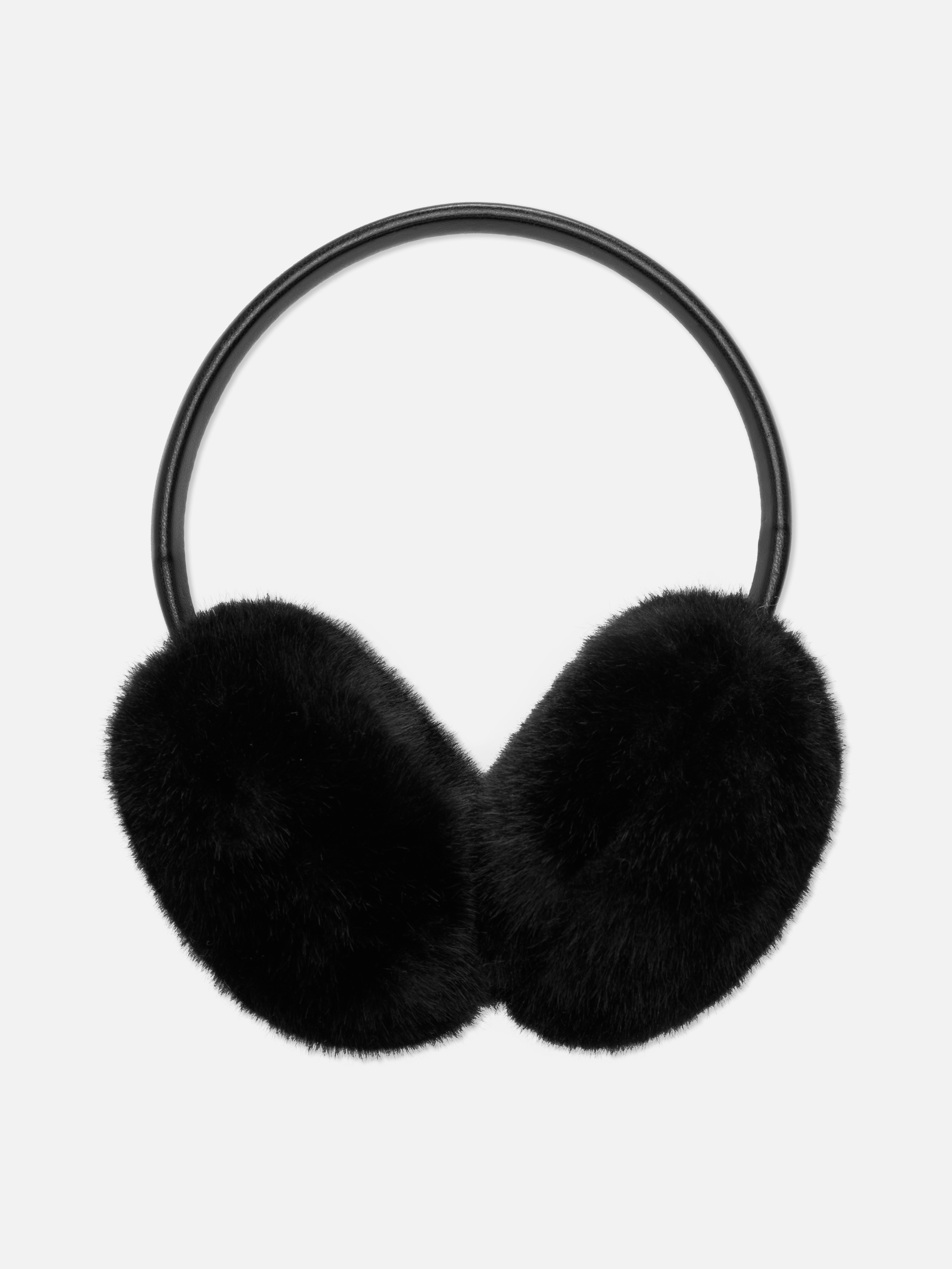 Women's Black Faux Fur Earmuffs Primark