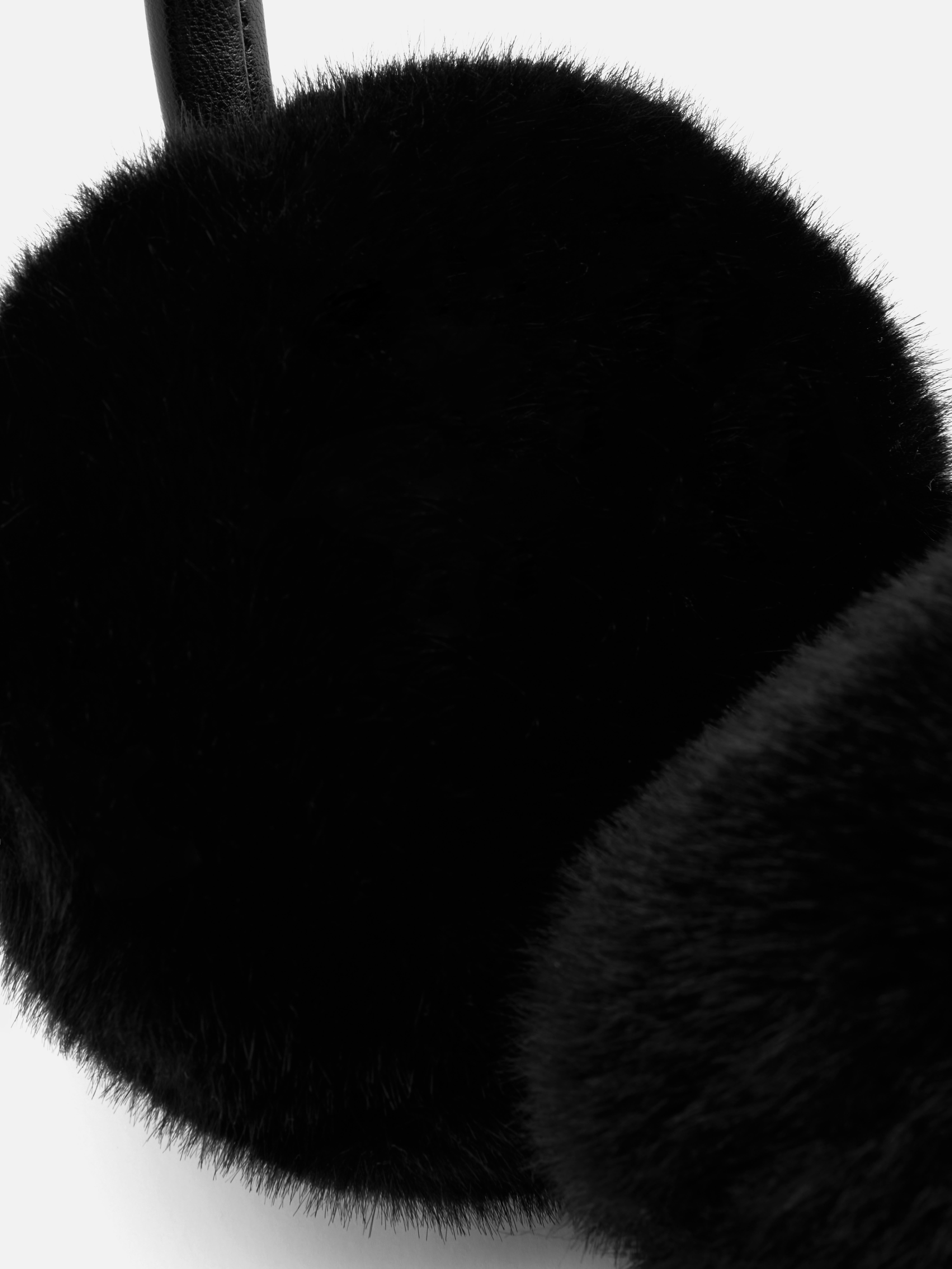 Women's Black Faux Fur Earmuffs Primark