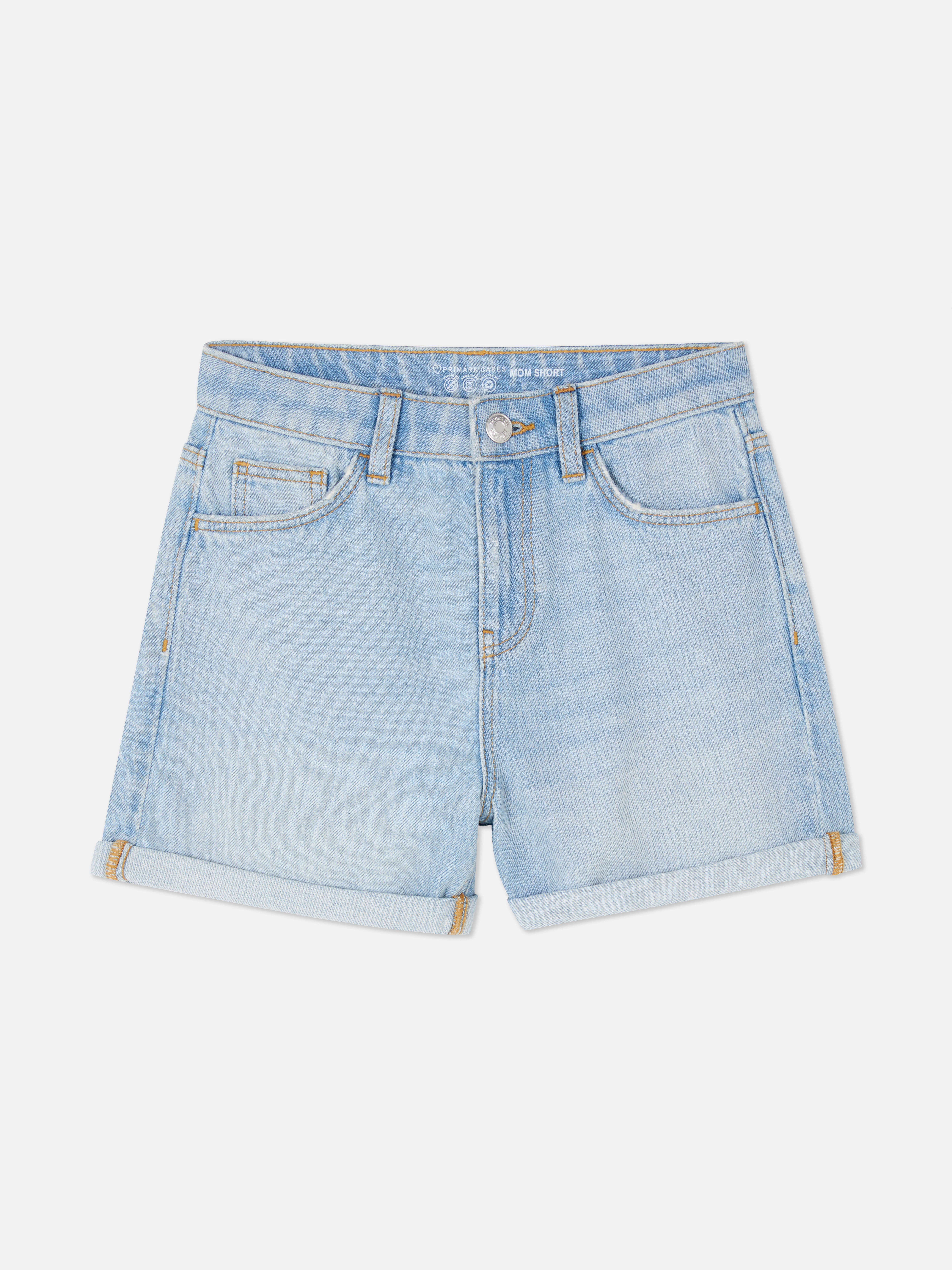 Pantaloni scurți mom din denim