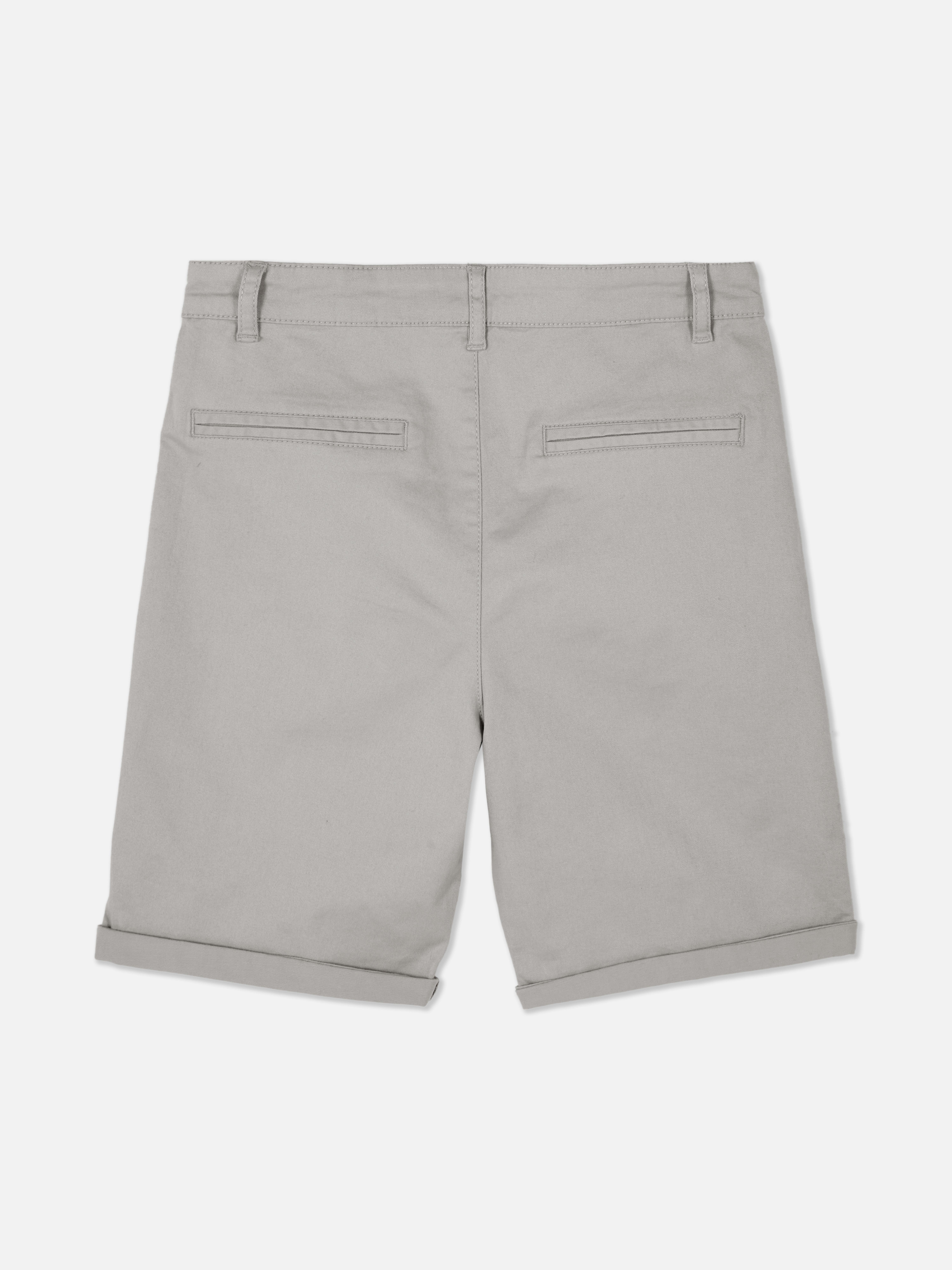 Calções chino dobra