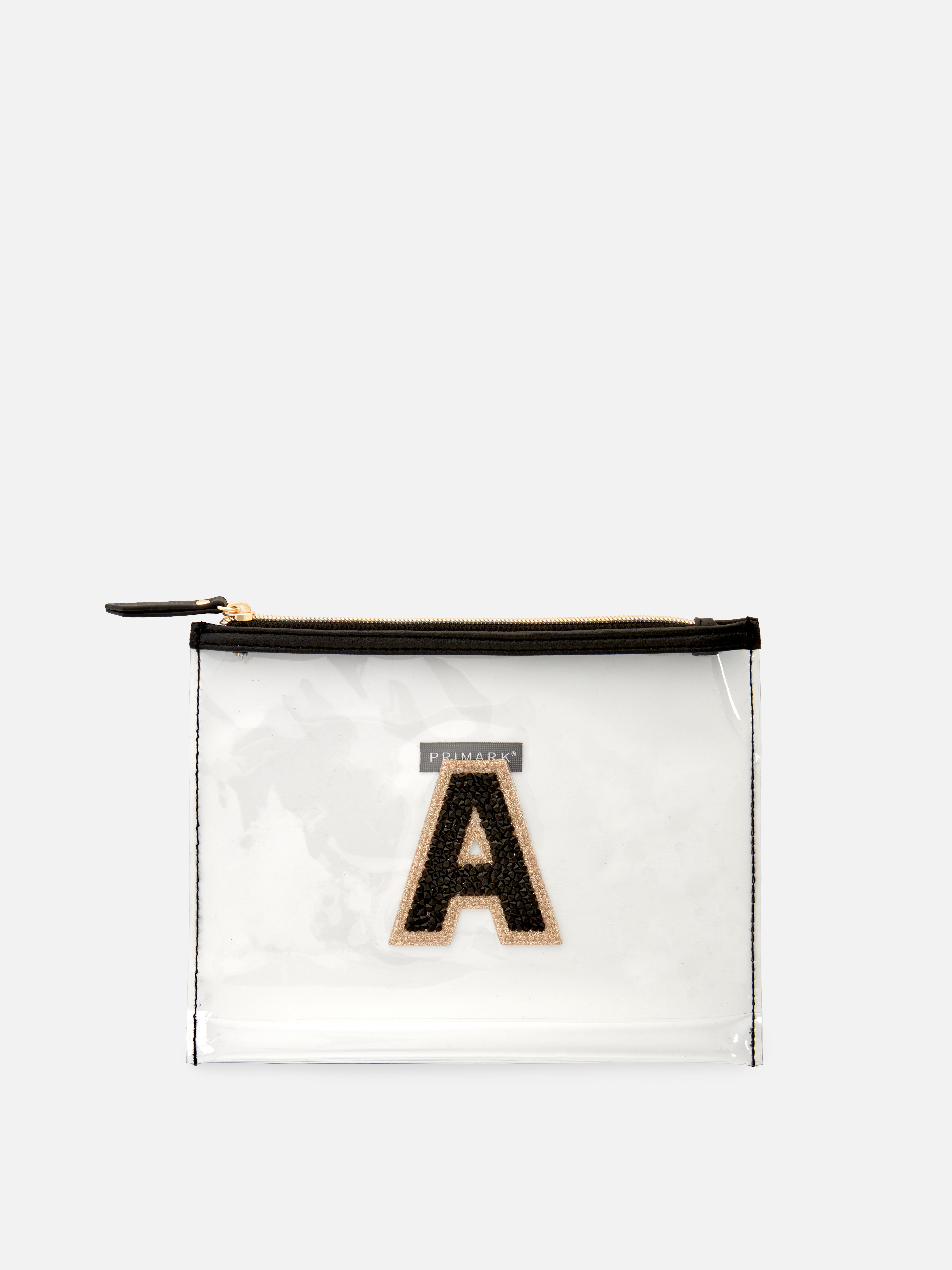 Étui à maquillage en perspex à initiale