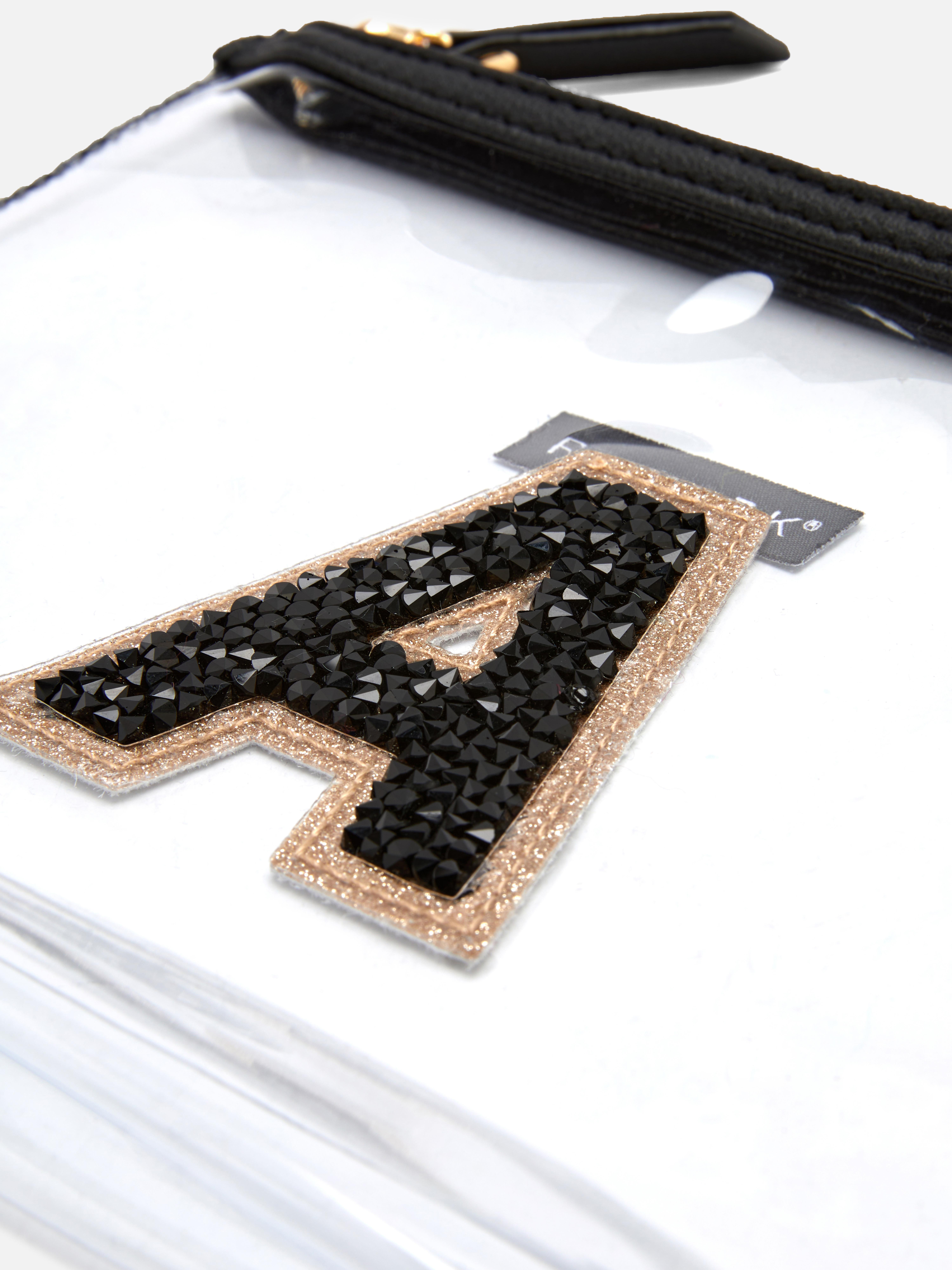 Étui à maquillage en perspex à initiale
