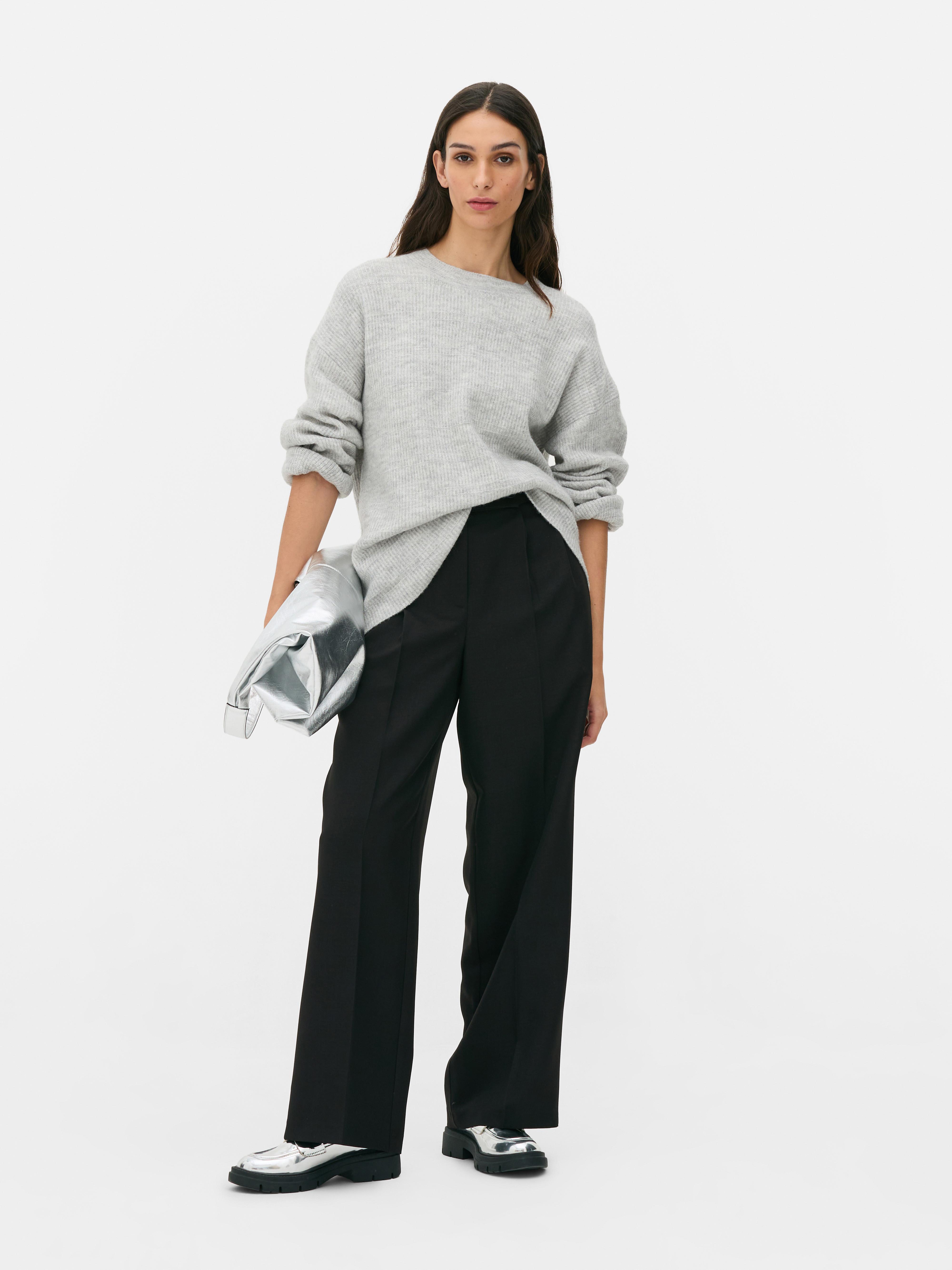 Women s Black Wide Leg Pleated Trousers Penneys