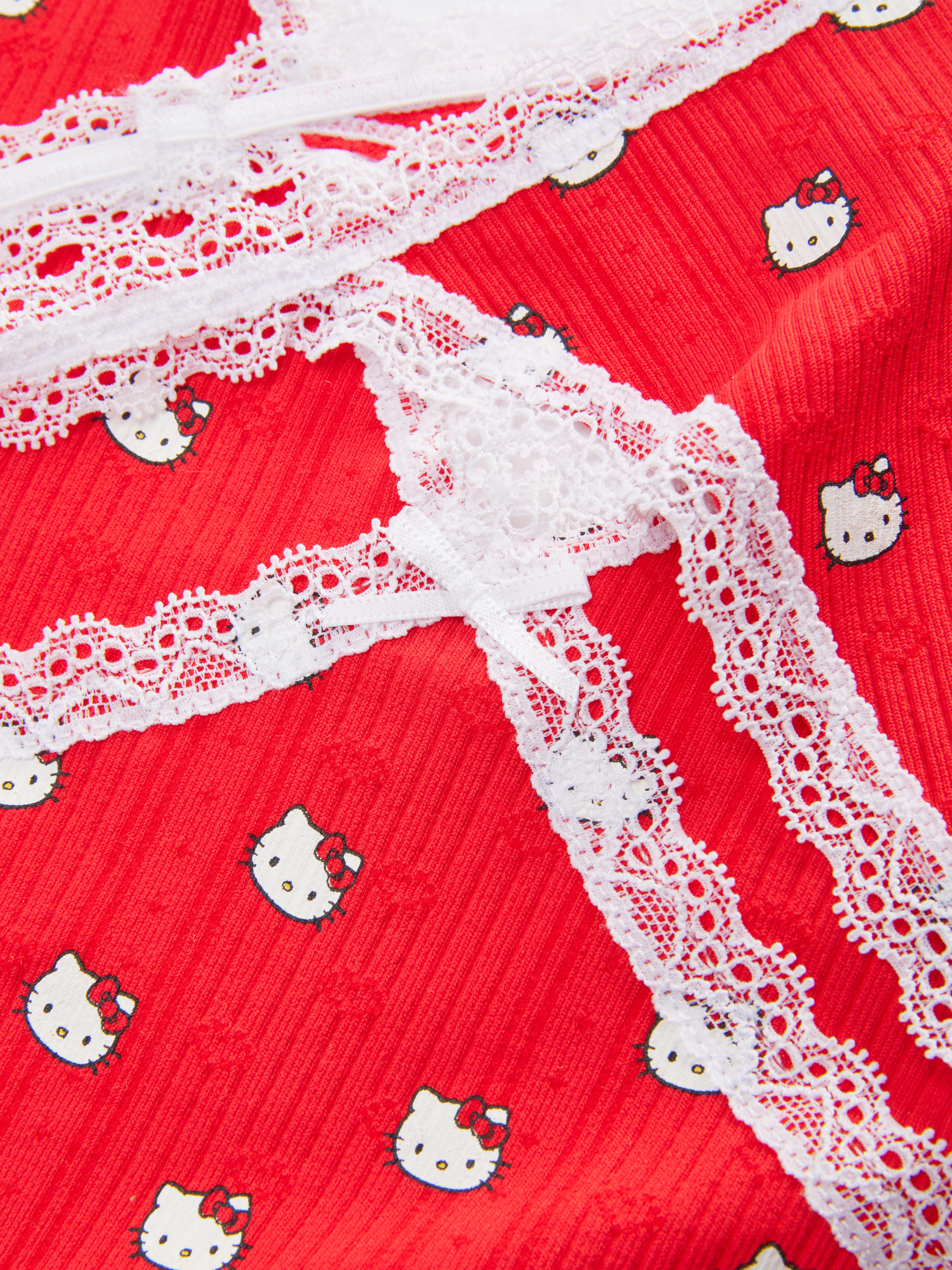 Set con bralette largo de pointelle de Hello Kitty