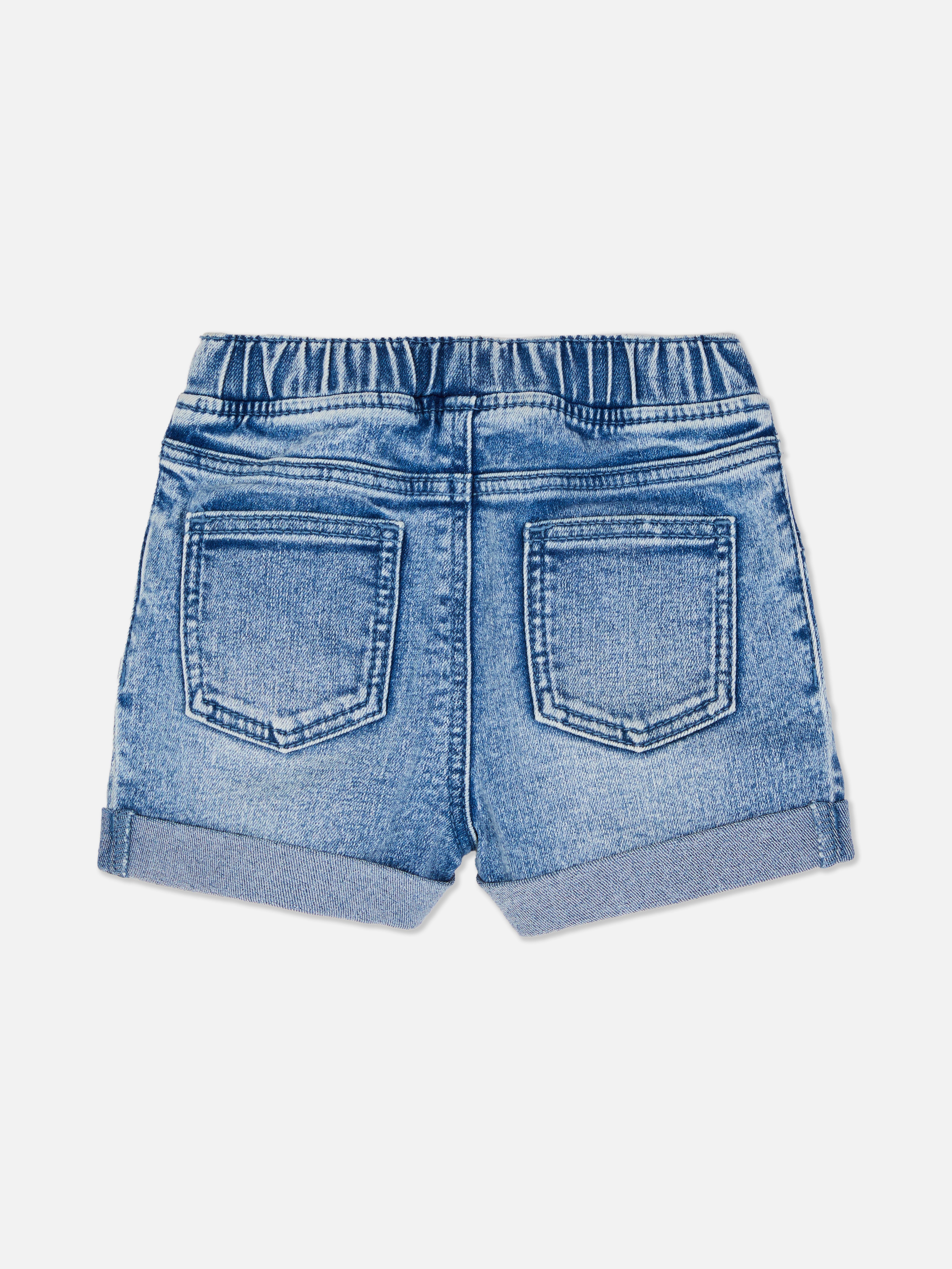 Pantaloni scurți din denim cu talie elastică