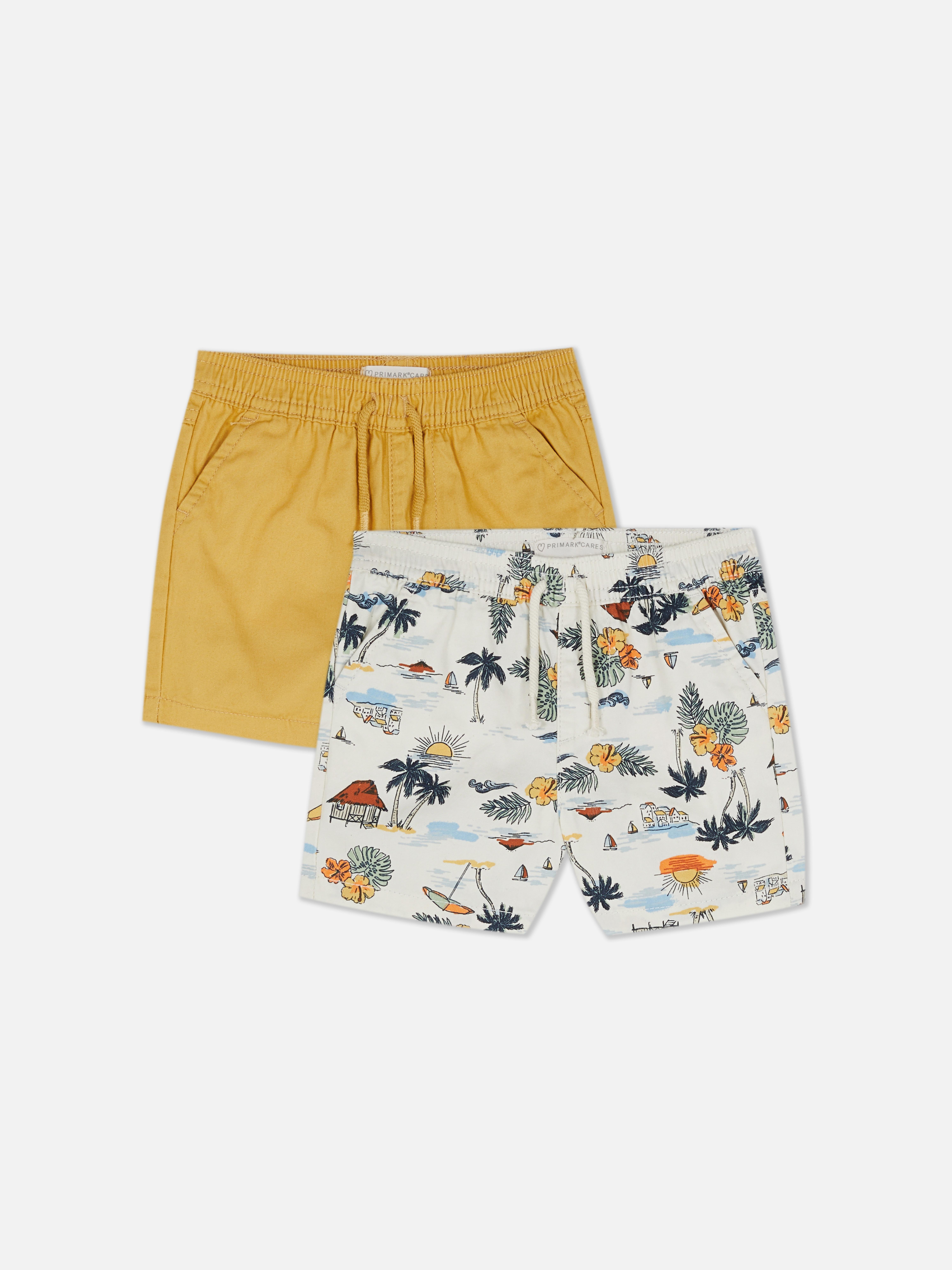 Pack de 2 pantalones chinos cortos